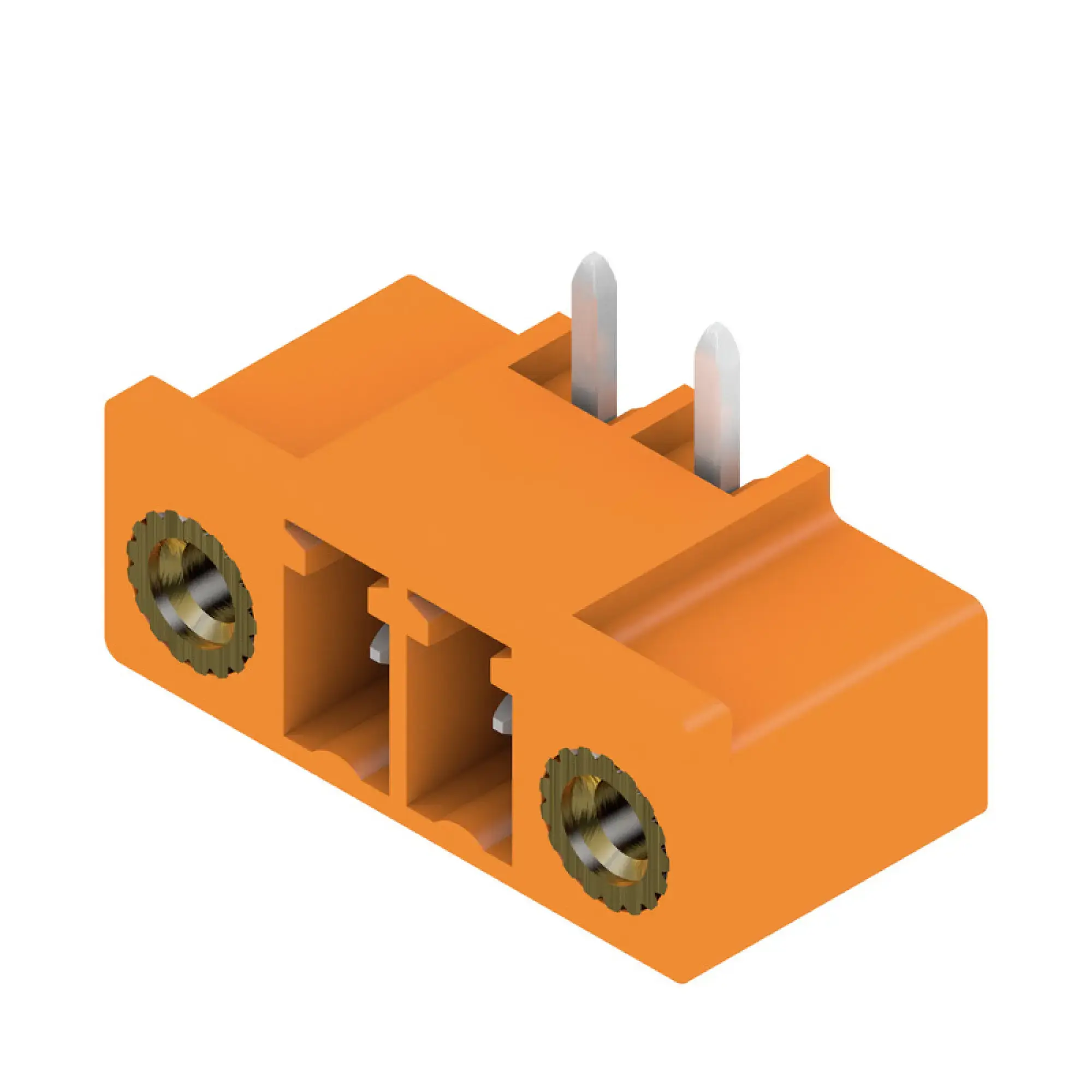Weidmüller 1038040000 PCB connector (board connection), 160 V, 17.5 A, Pitch in mm: 3.81, Number of poles: 2, THT solder connection, Box (img_001)
