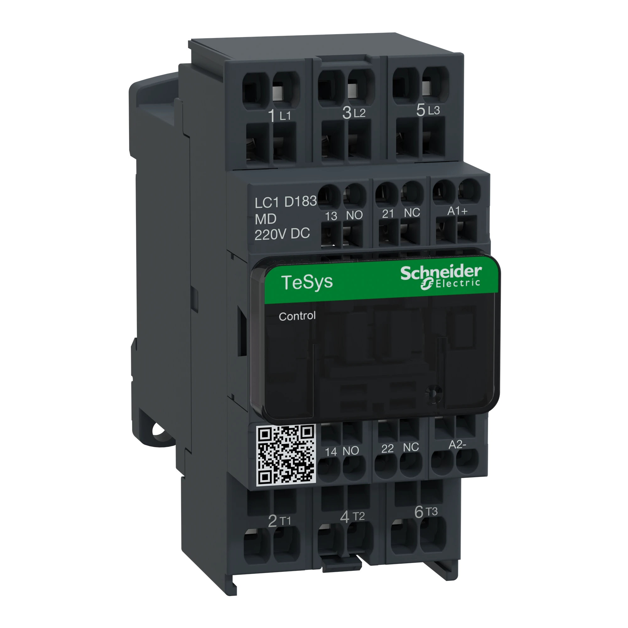 Schneider Electric LC1D183MD Power Contactor LC1D 3p, +1NO+1NC, 7.5 kW, 18 A, 400 V AC3, Coil 220 V DC (img_001)