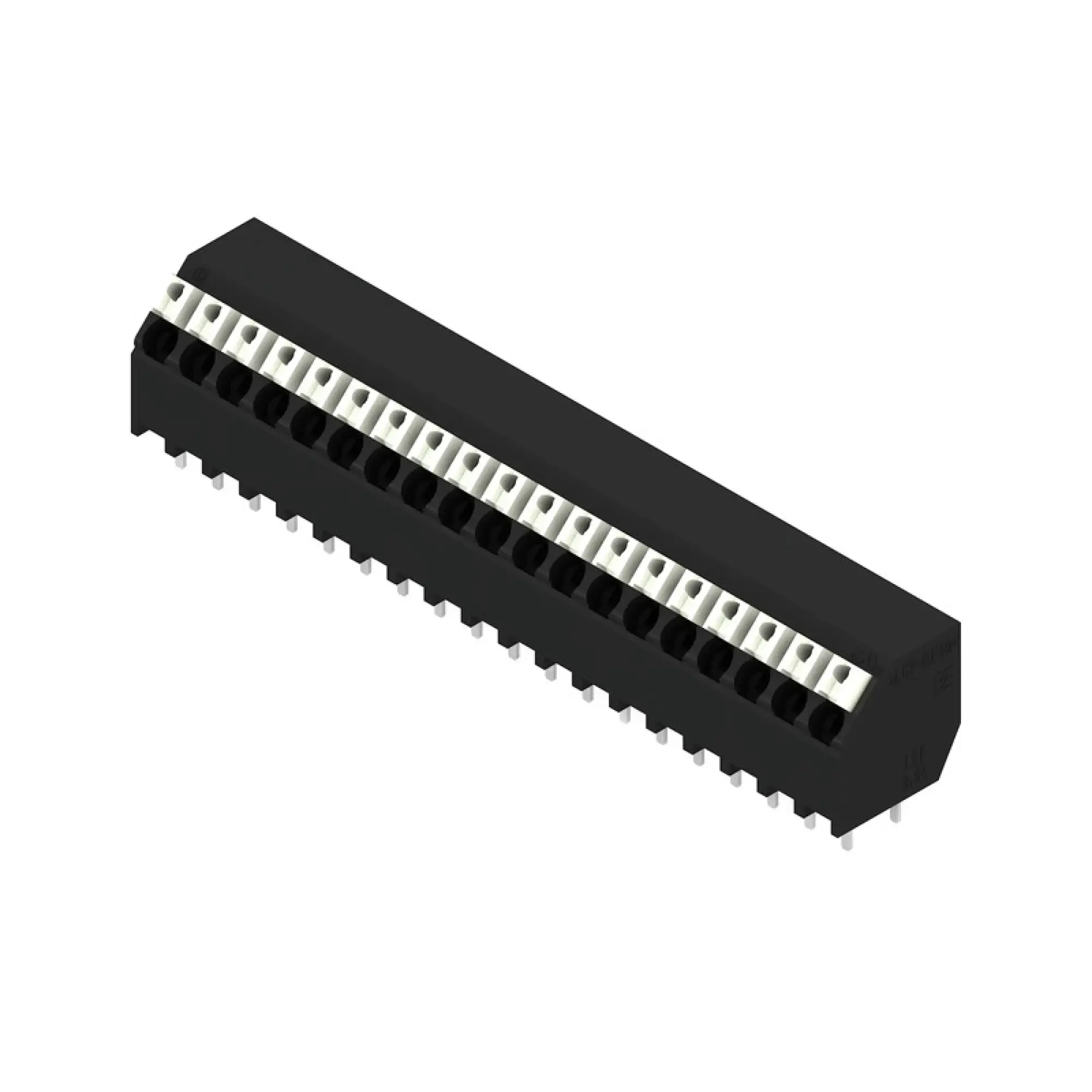 Weidmüller 1886050000 PCB terminal, 160 V, 17.5 A, Pitch in mm: 3.81, 1.5 mm², Number of poles: 19, PUSH IN with actuator, THT/THR solder connection, 135°, Tube (img_001) Weidmüller 1886050000 PCB terminal, 160 V, 17.5 A, Pitch in mm: 3.81, 1.5 mm², Number of poles: 19, PUSH IN with actuator, THT/THR solder connection, 135°, Tube (img_001)