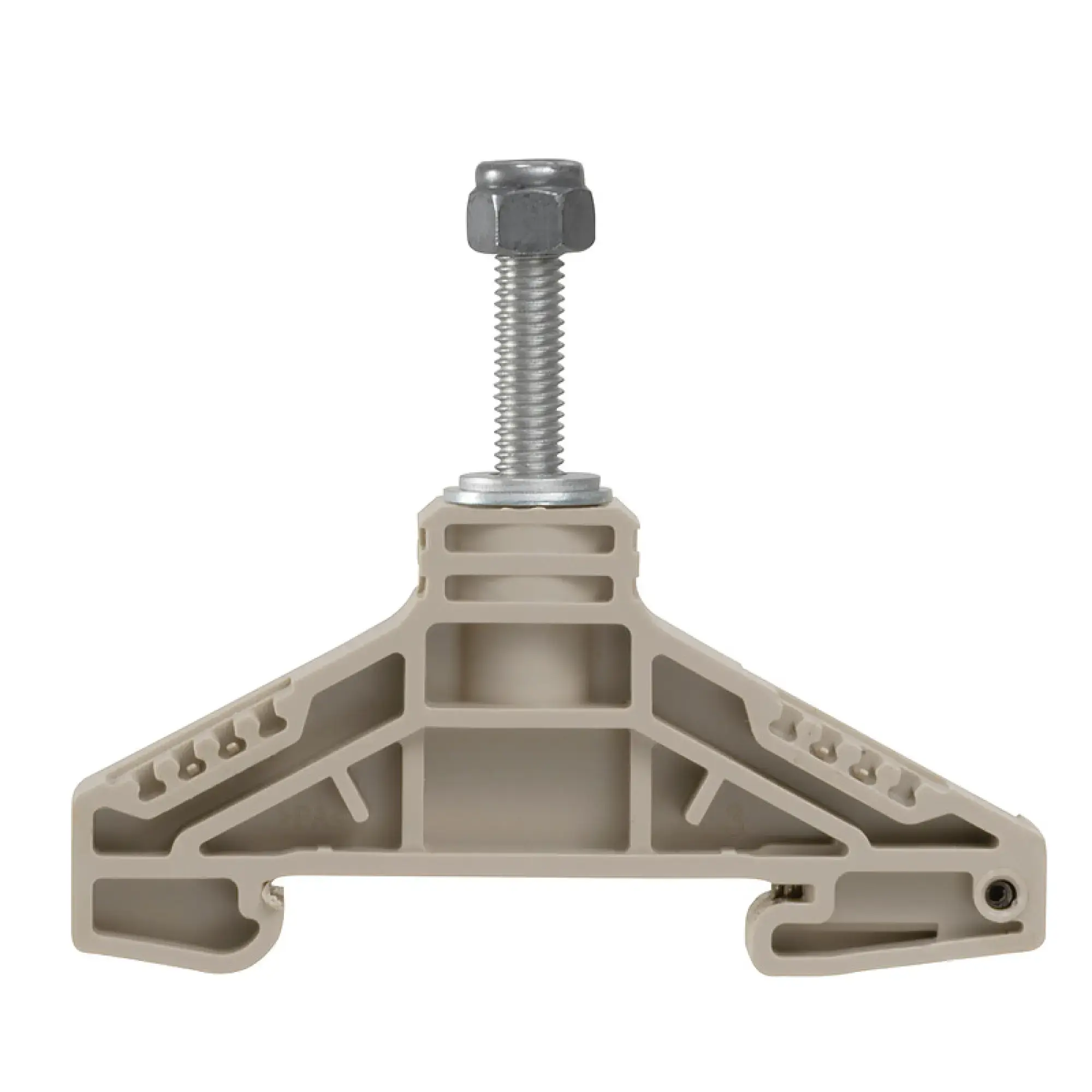 Weidmüller 1968990000 Stud terminal, Threaded stud connection, dark beige, 16 mm², 76 A, 1000 V, Number of connections: 1, Number of levels: 1, TS 35, V-0, Wemid (img_001)
