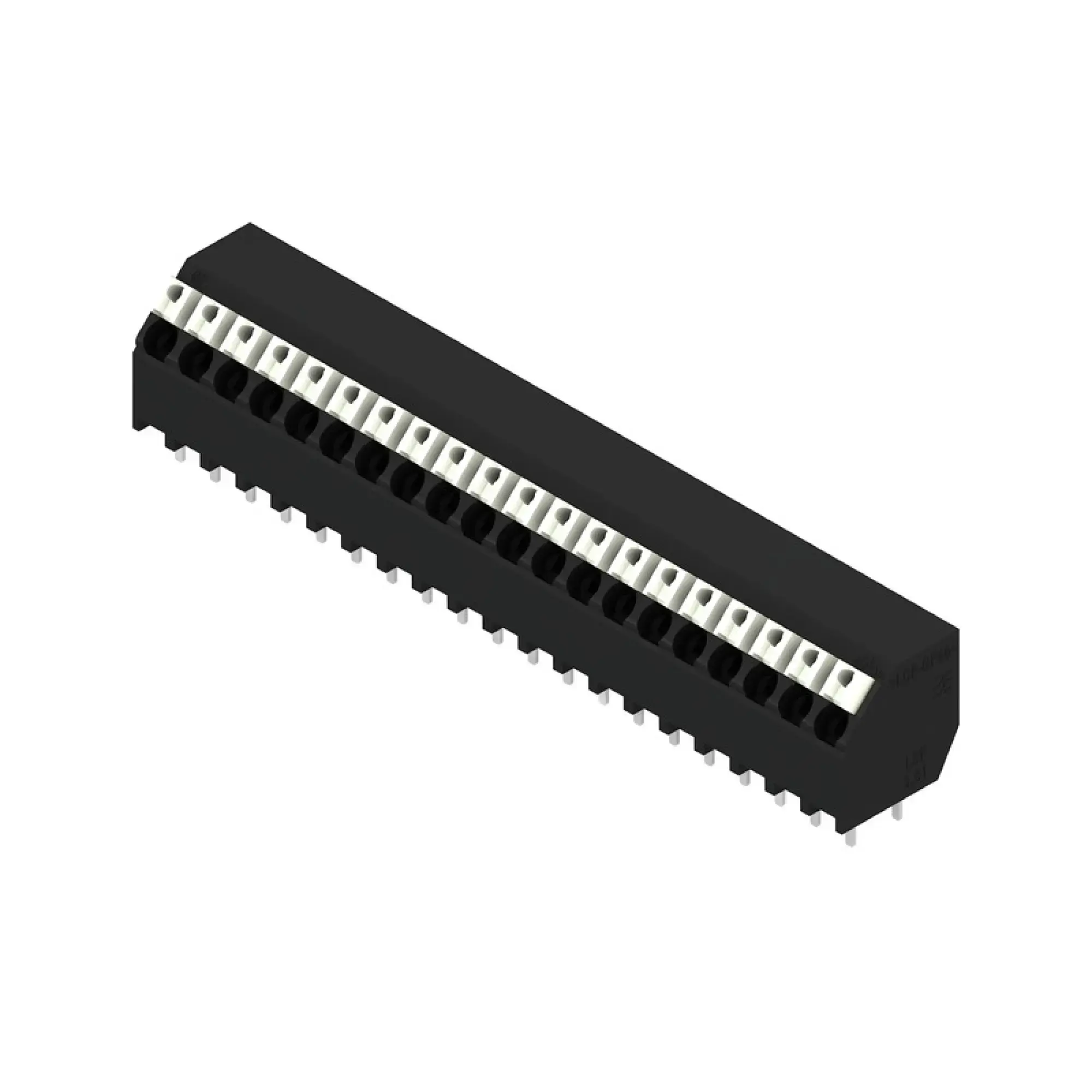 Weidmüller 1886060000 PCB terminal, 160 V, 17.5 A, Pitch in mm: 3.81, 1.5 mm², Number of poles: 20, PUSH IN with actuator, THT/THR solder connection, 135°, Tube (img_001) Weidmüller 1886060000 PCB terminal, 160 V, 17.5 A, Pitch in mm: 3.81, 1.5 mm², Number of poles: 20, PUSH IN with actuator, THT/THR solder connection, 135°, Tube (img_001)