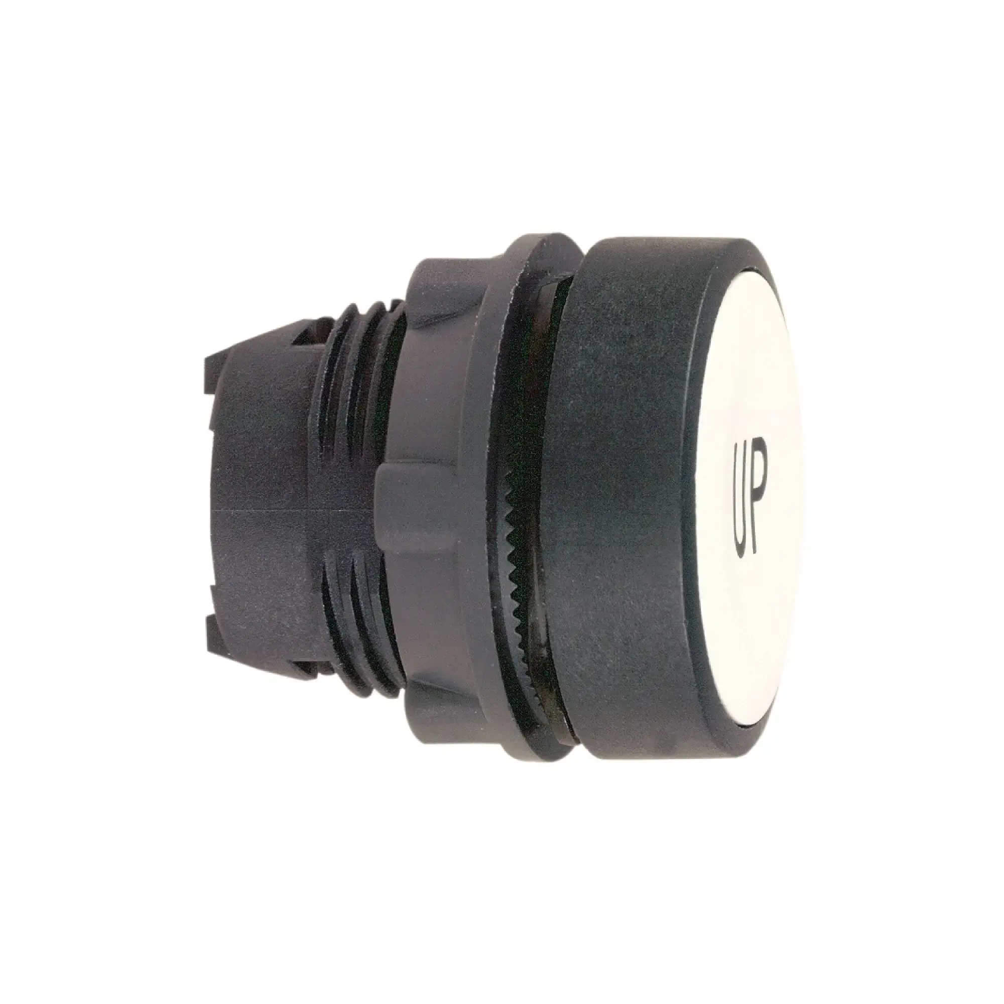 Schneider Electric ZB5AA343 Pushbutton, Front Element, Harmony XB5, Plastic, 22mm, White, Labeled UP, Momentary (img_002) Schneider Electric ZB5AA343 Pushbutton, Front Element, Harmony XB5, Plastic, 22mm, White, Labeled UP, Momentary (img_002)