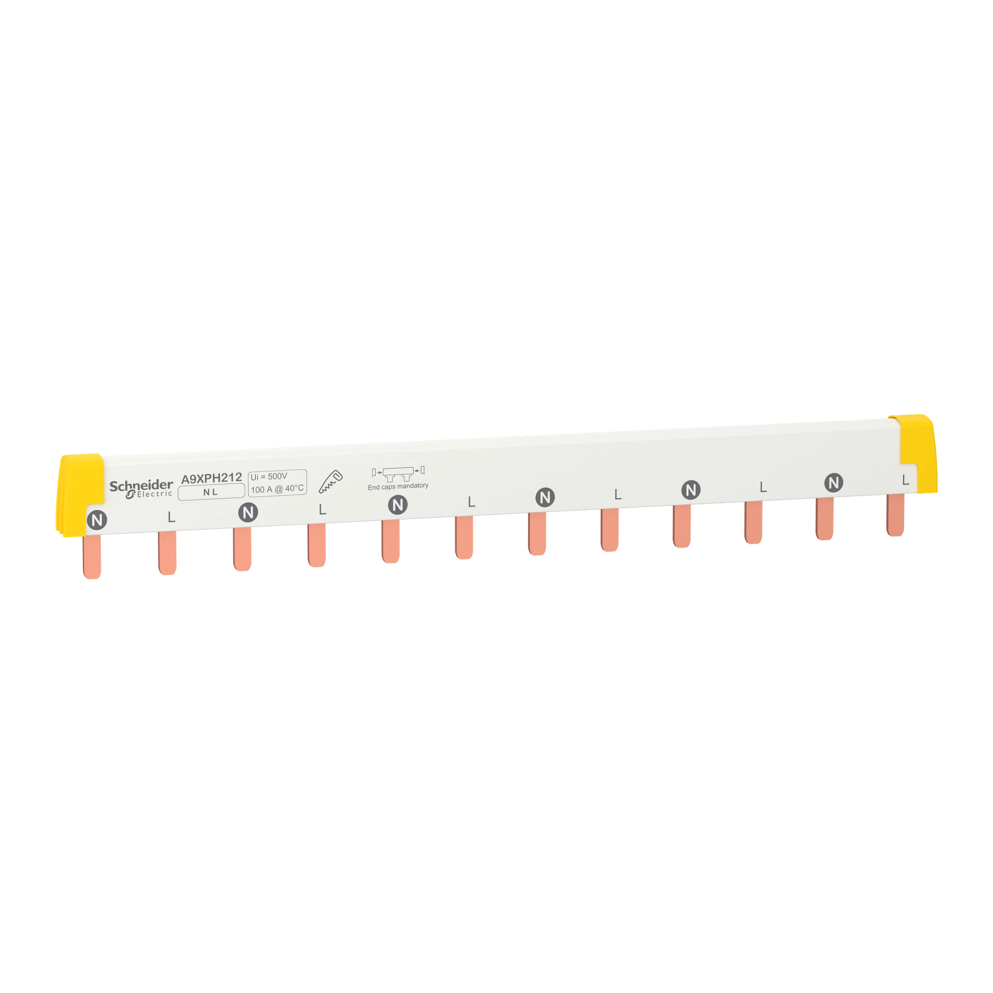 Schneider Electric A9XPH212 Phase busbar bridge, cuttable, 2P, 12 units, 100A (img_001) Schneider Electric A9XPH212 Phase busbar bridge, cuttable, 2P, 12 units, 100A (img_001)