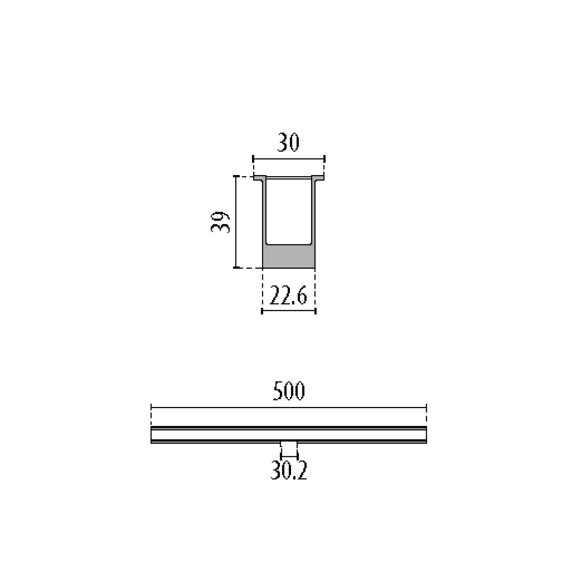 Performance iN Lighting 3106634 LED-Lineare Einbauleuchte 2800K 8W statisch symmetrische extrabreite Streuoptik 3106634 (img_002)