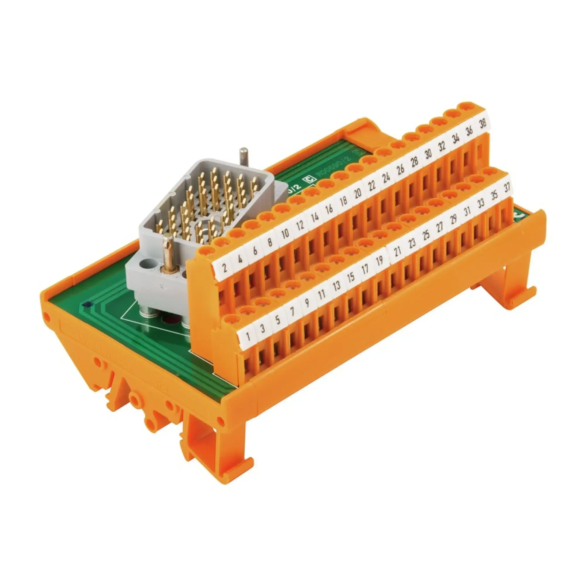 Weidmüller 9800510000 Interface module with terminal, connector, ELCO type 8016, 38-pole plug, LP2N 5.08mm, Screw connection (img_001)