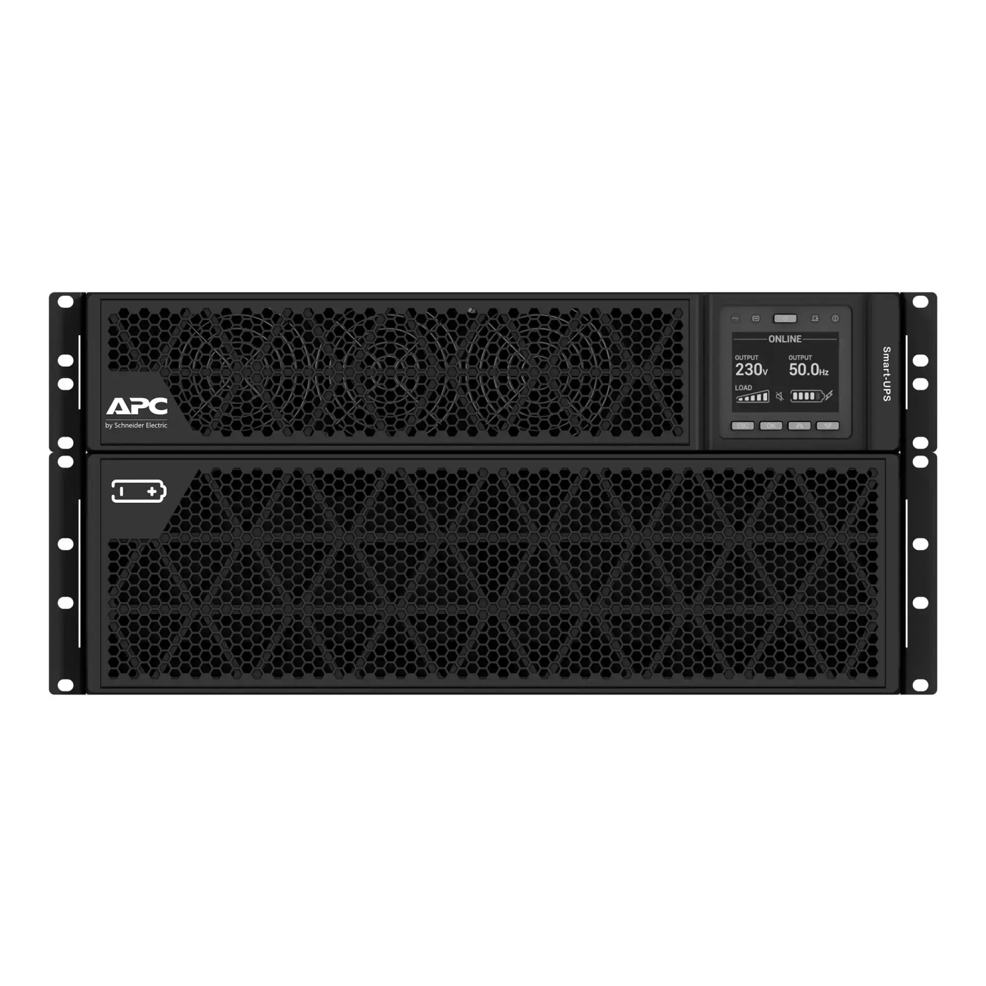 APC SRTG10KXLI Smart-UPS On-Line, 10kVA/10kW, Rack/Tower, 230V, 2x IEC C13+1x IEC C19+ Festverdrahtung 3-adrig (1P+N+E) Ausg, Netzwerkkarte, ohne Rack-Einbausatz (img_003) APC SRTG10KXLI Smart-UPS On-Line, 10kVA/10kW, Rack/Tower, 230V, 2x IEC C13+1x IEC C19+ Festverdrahtung 3-adrig (1P+N+E) Ausg, Netzwerkkarte, ohne Rack-Einbausatz (img_003)