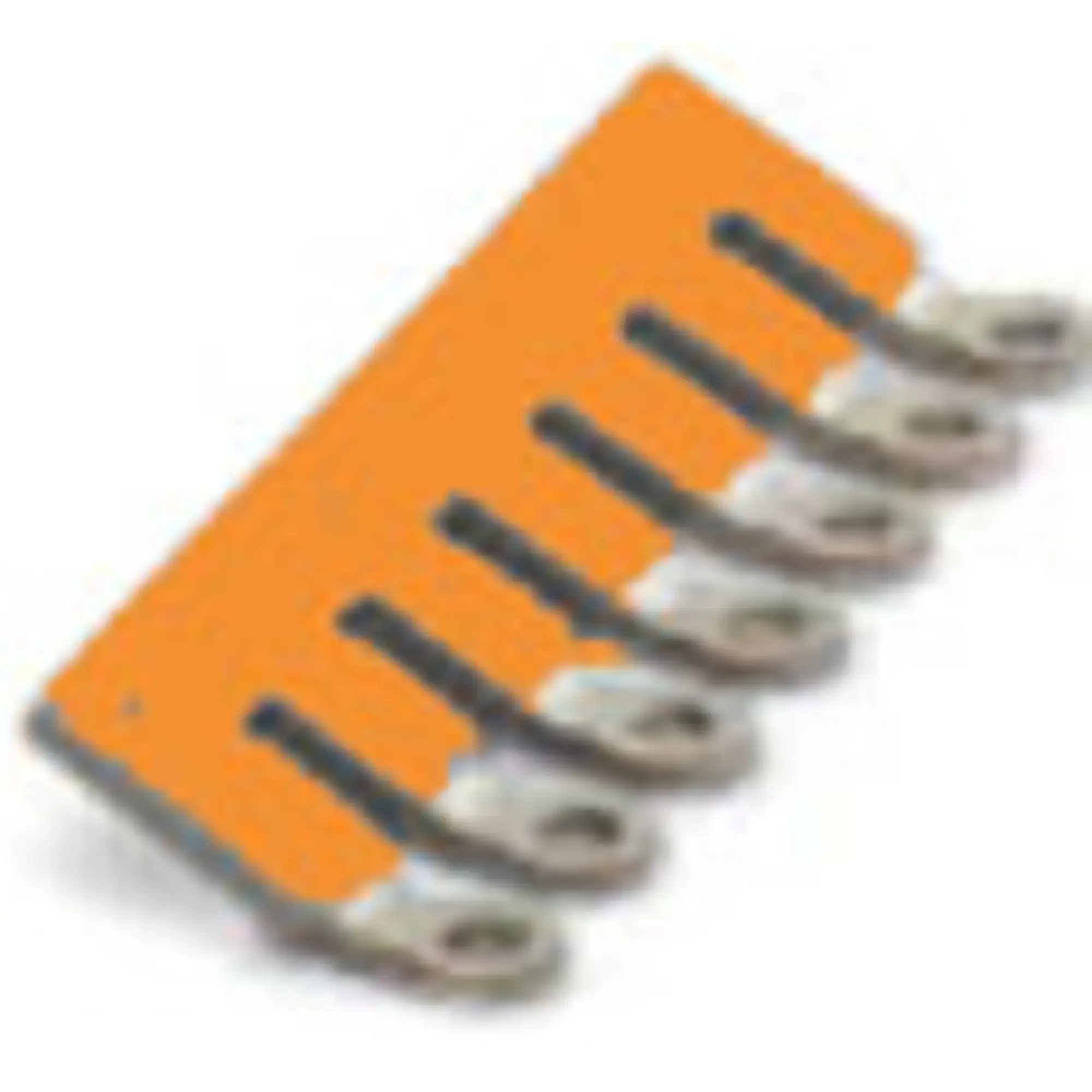 Weidmüller 2550770000 Cross-connector (terminal), when screwed in, orange, 41 A, Number of poles: 7, Pitch in mm: 11.10, Insulated: Yes, Width: 73.7 mm (img_001)