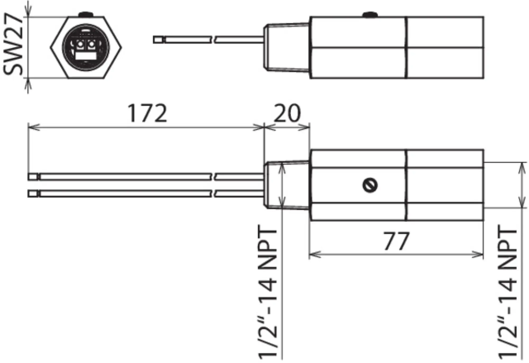 Dehn 929965 Surge arrester DEHNpipe Ex (i) with 1/2 -14 NPT female and male thread (img_004)