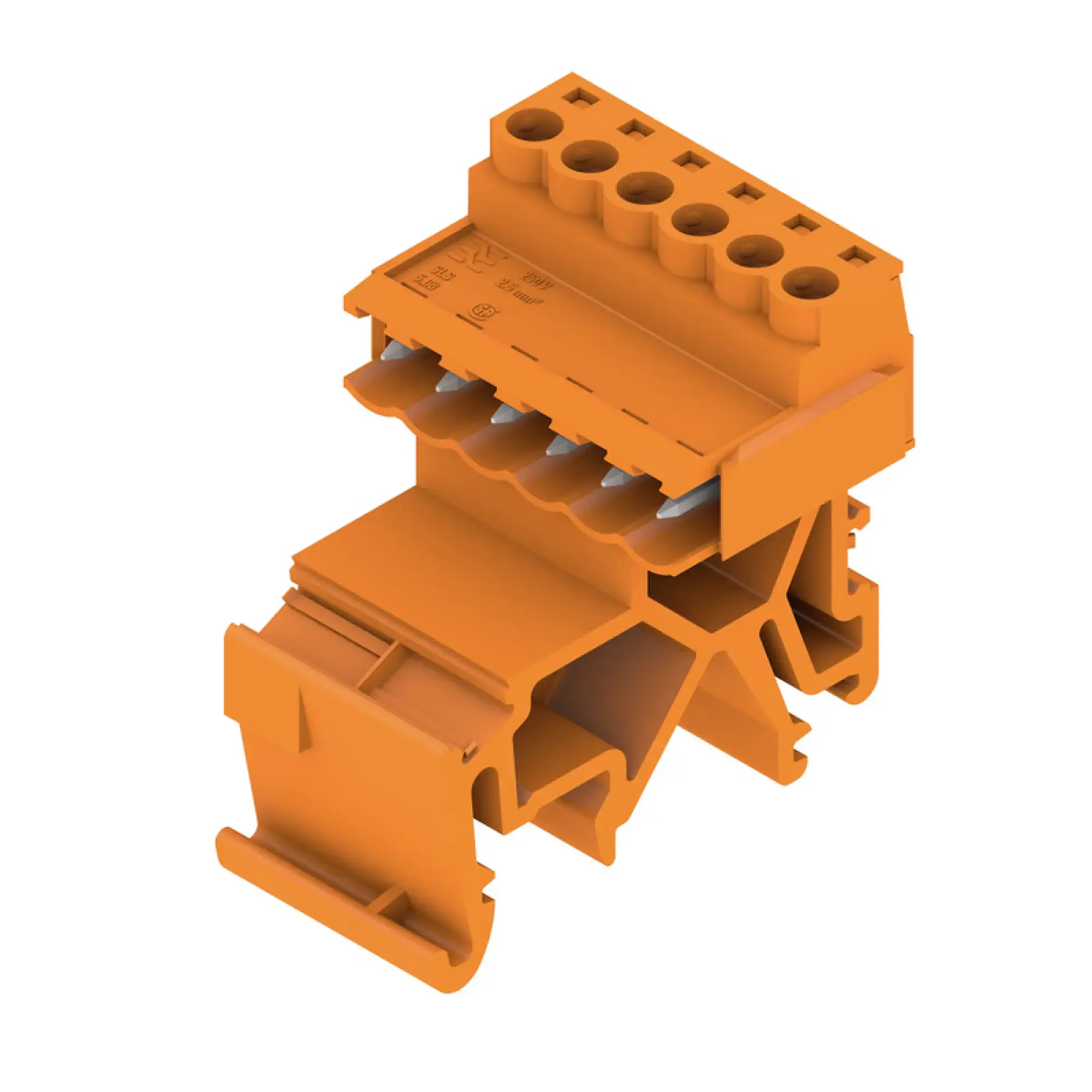 Weidmüller 1846140000 PCB connector (wire connection), 320 V, 21.5 A, Pitch in mm: 5.08, 3.31 mm², Number of poles: 6, Clamping yoke connection, Box (img_001)