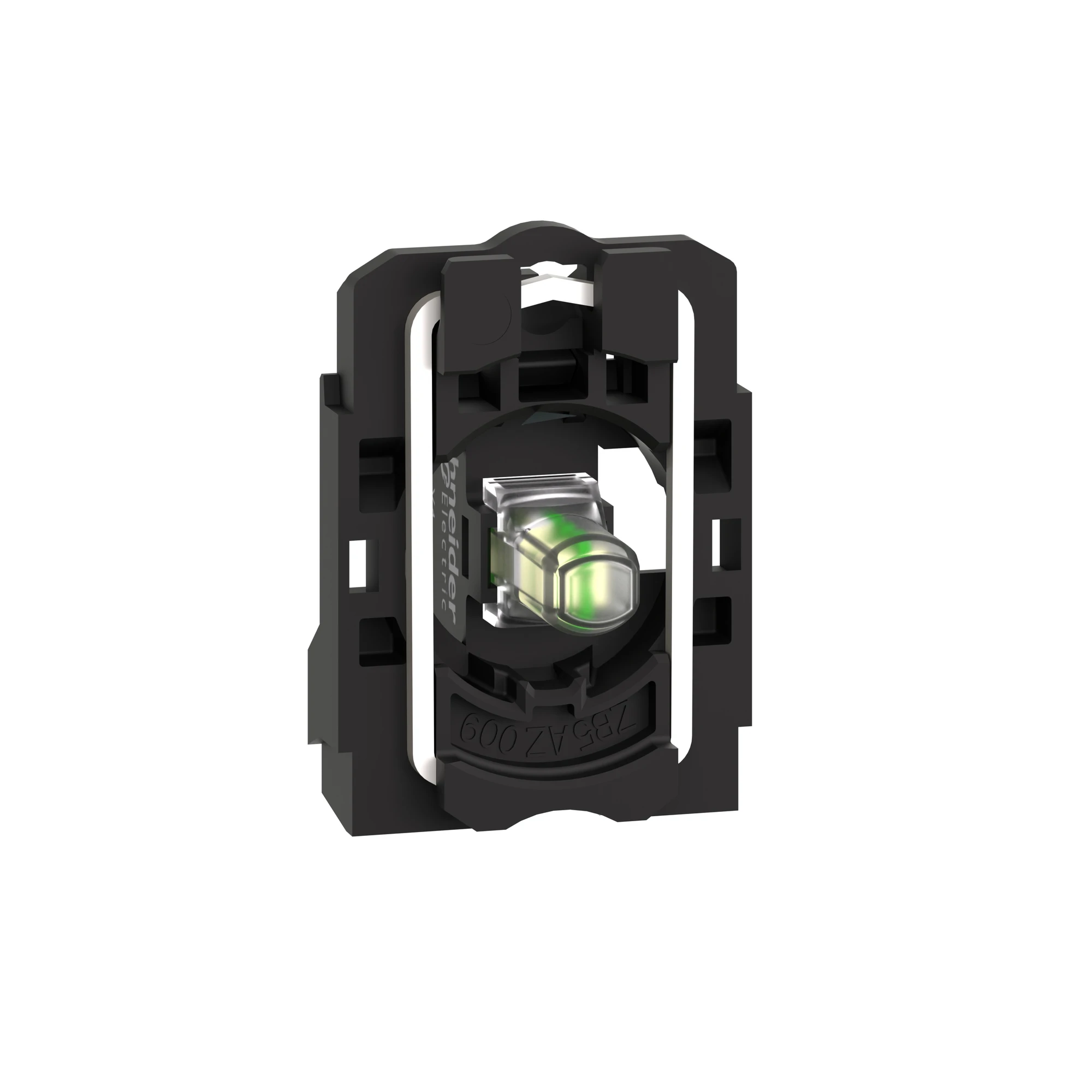 Schneider Electric ZB5AVM1 Lamp holder, Harmony XB5, plastic, white, universal LED, with mounting flange, 230-240V AC (img_003)