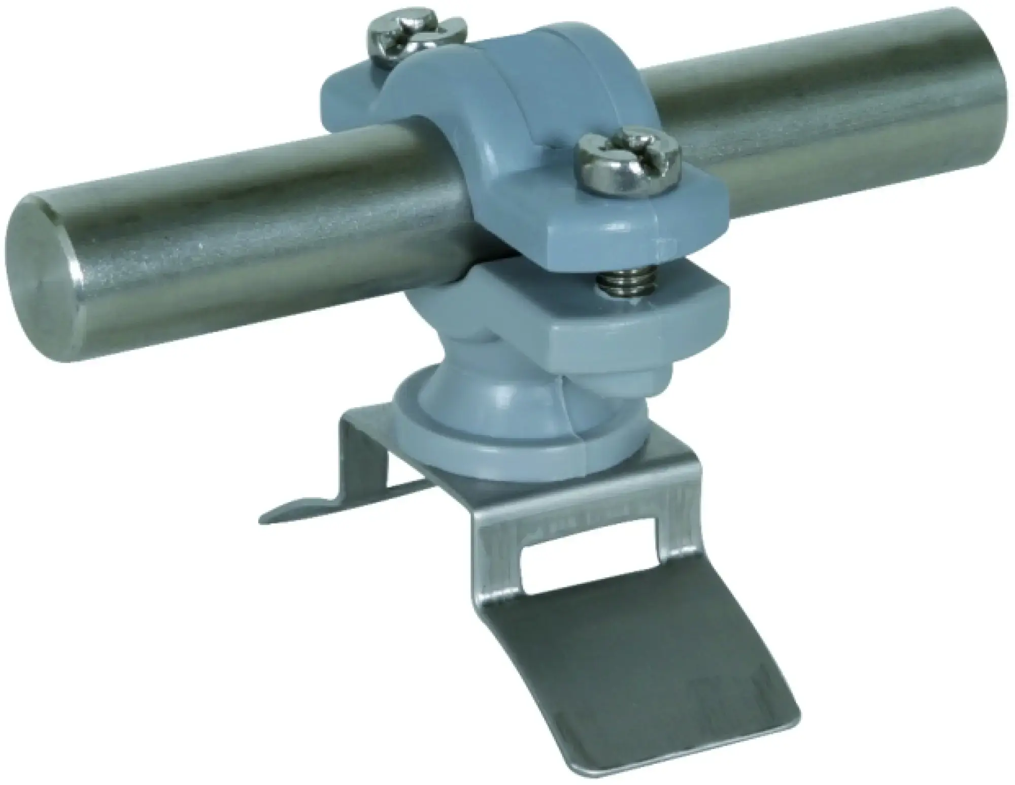 Dehn 275716 Rod holder PA f. Rd 16mm w. fixing part StSt f. tensioning strap 14x0.3mm (img_001) Dehn 275716 Rod holder PA f. Rd 16mm w. fixing part StSt f. tensioning strap 14x0.3mm (img_001)