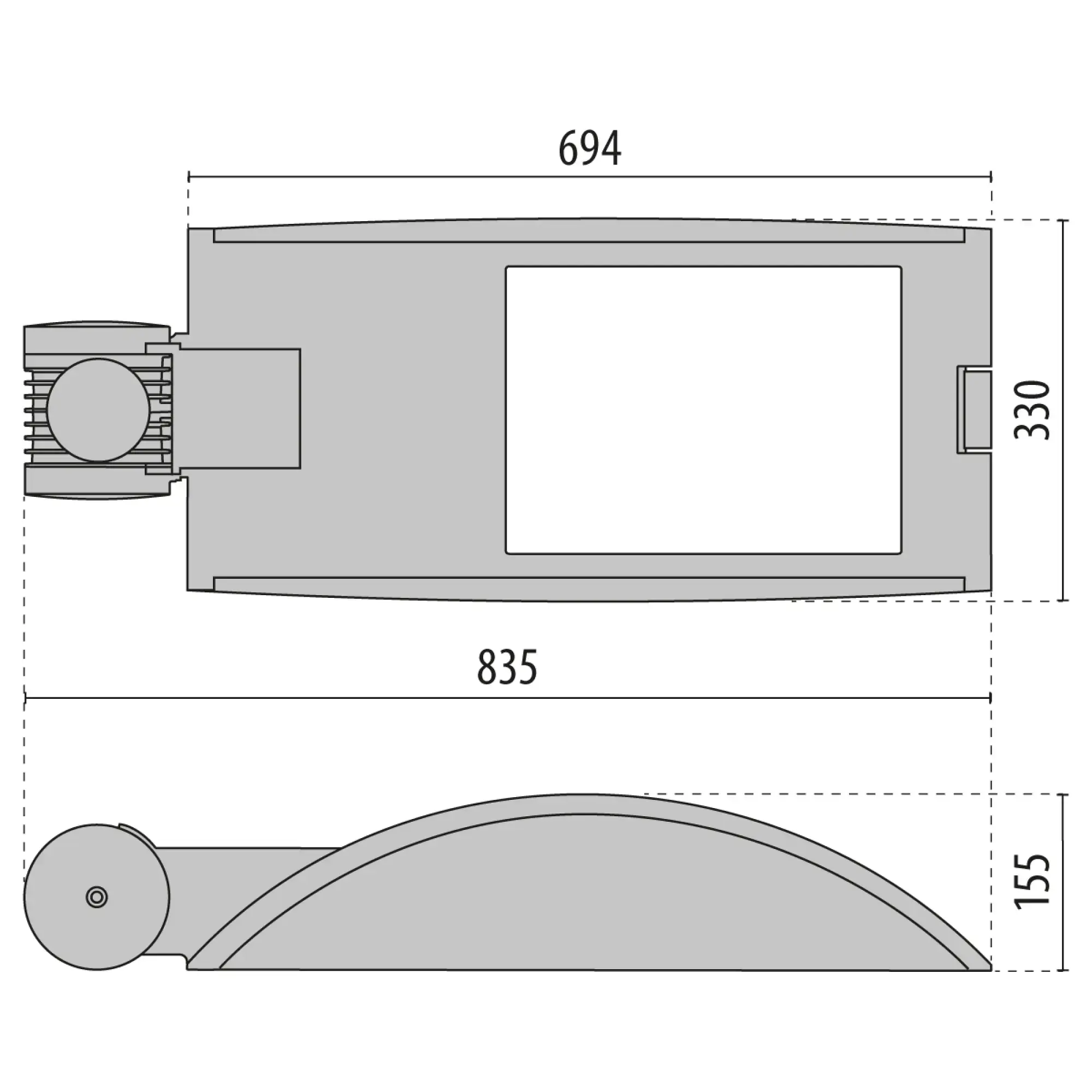 Performance iN Lighting 306645 LED-Strassenleuchte 4000K 136W statisch Straßenbeleuchtungsoptik 306645 (img_003)