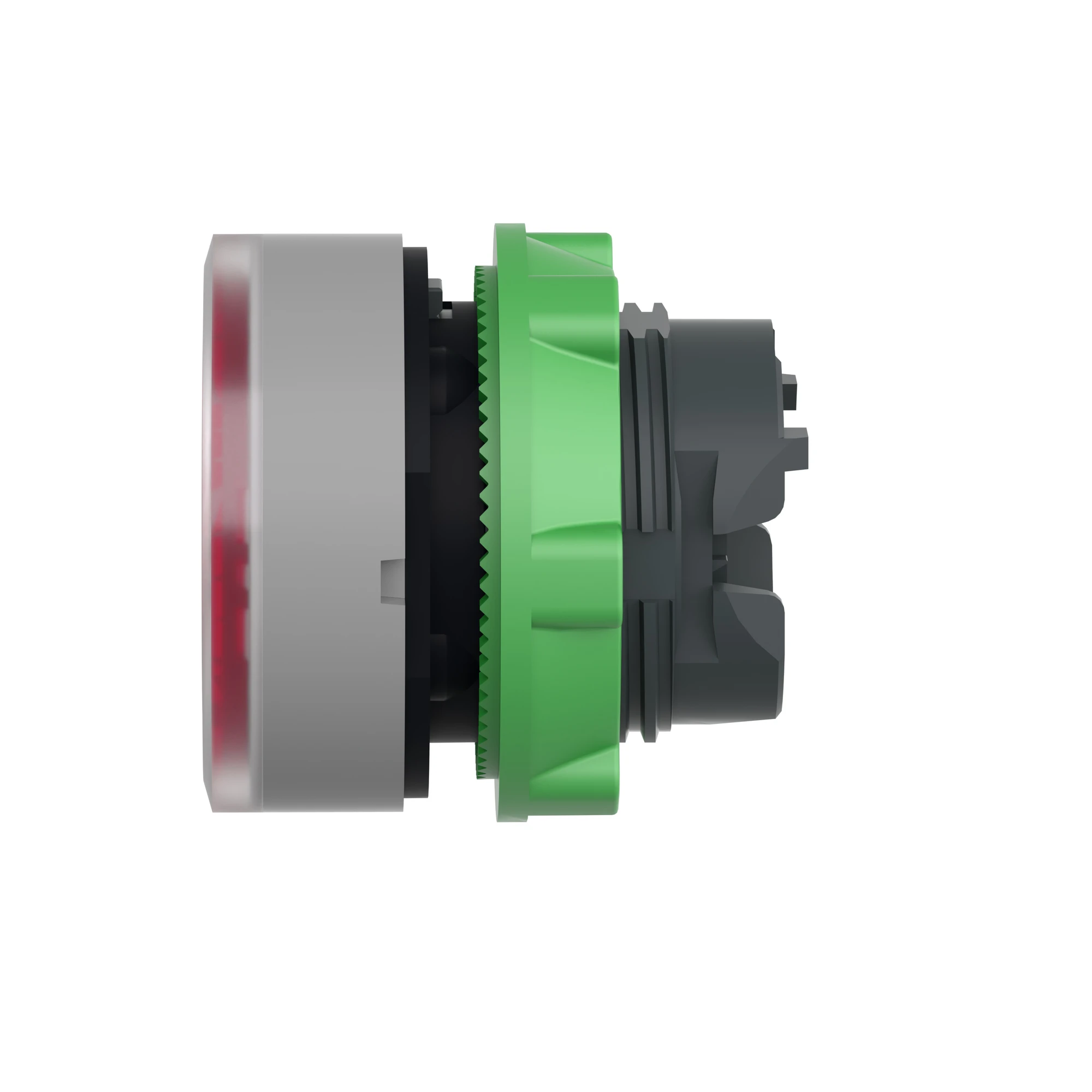 Schneider Electric ZB5AW343C0 Illuminated Pushbutton, Front Element, Harmony XB5, Plastic, 22mm, light grey, red, for universal LED (img_005)