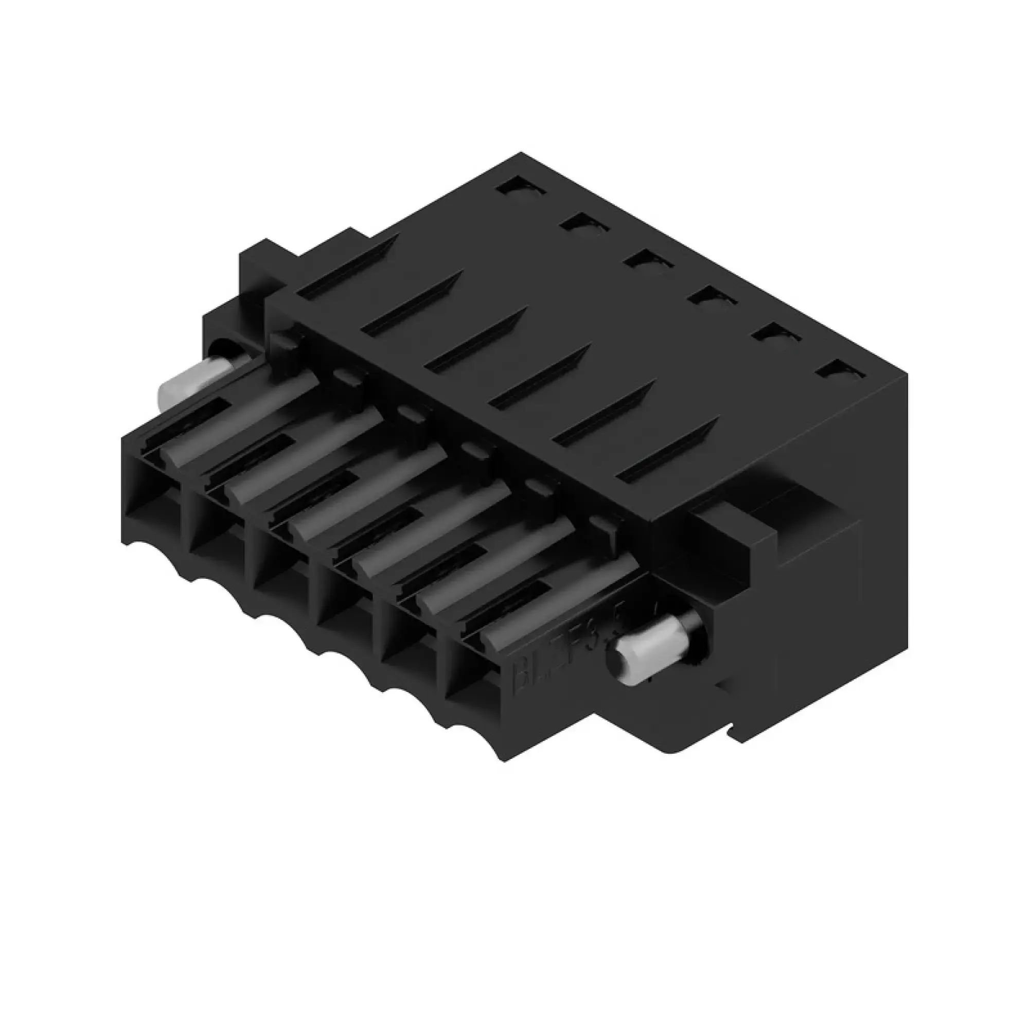 Weidmüller 1691150000 PCB connector (wire connection), 160 V, 14.5 A, Pitch in mm: 3.50, 1.5 mm², Number of poles: 6, Tension-clamp connection, Box BLZF 3.50/06/180F SN BK BX (img_001) Weidmüller 1691150000 PCB connector (wire connection), 160 V, 14.5 A, Pitch in mm: 3.50, 1.5 mm², Number of poles: 6, Tension-clamp connection, Box BLZF 3.50/06/180F SN BK BX (img_001)