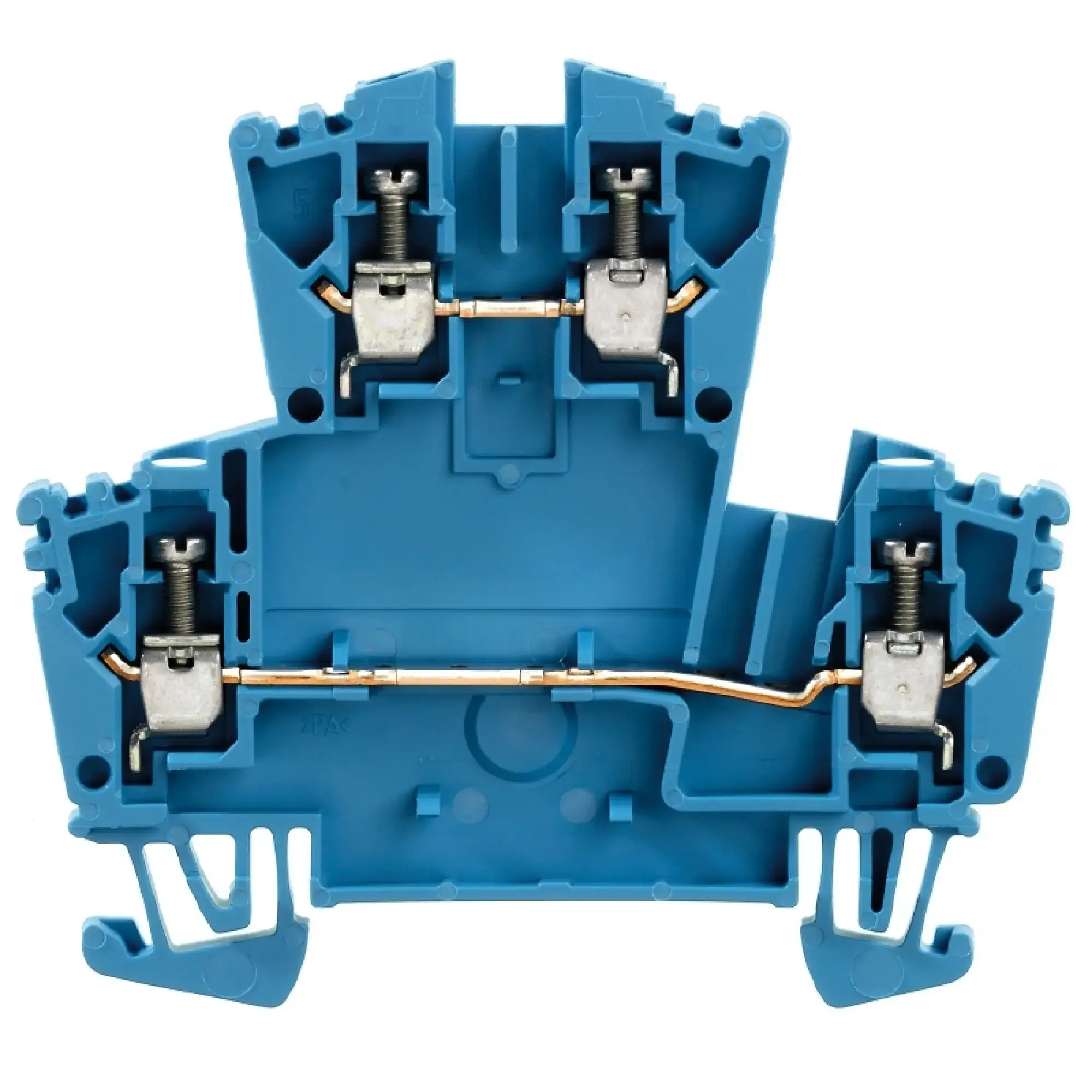 Weidmüller 1041180000 Multi-tier modular terminal, Screw connection, blue, 2.5 mm², 400 V, 400 V, Number of connections: 4, Number of levels: 2, TS 35, V-0, Wemid (img_001)