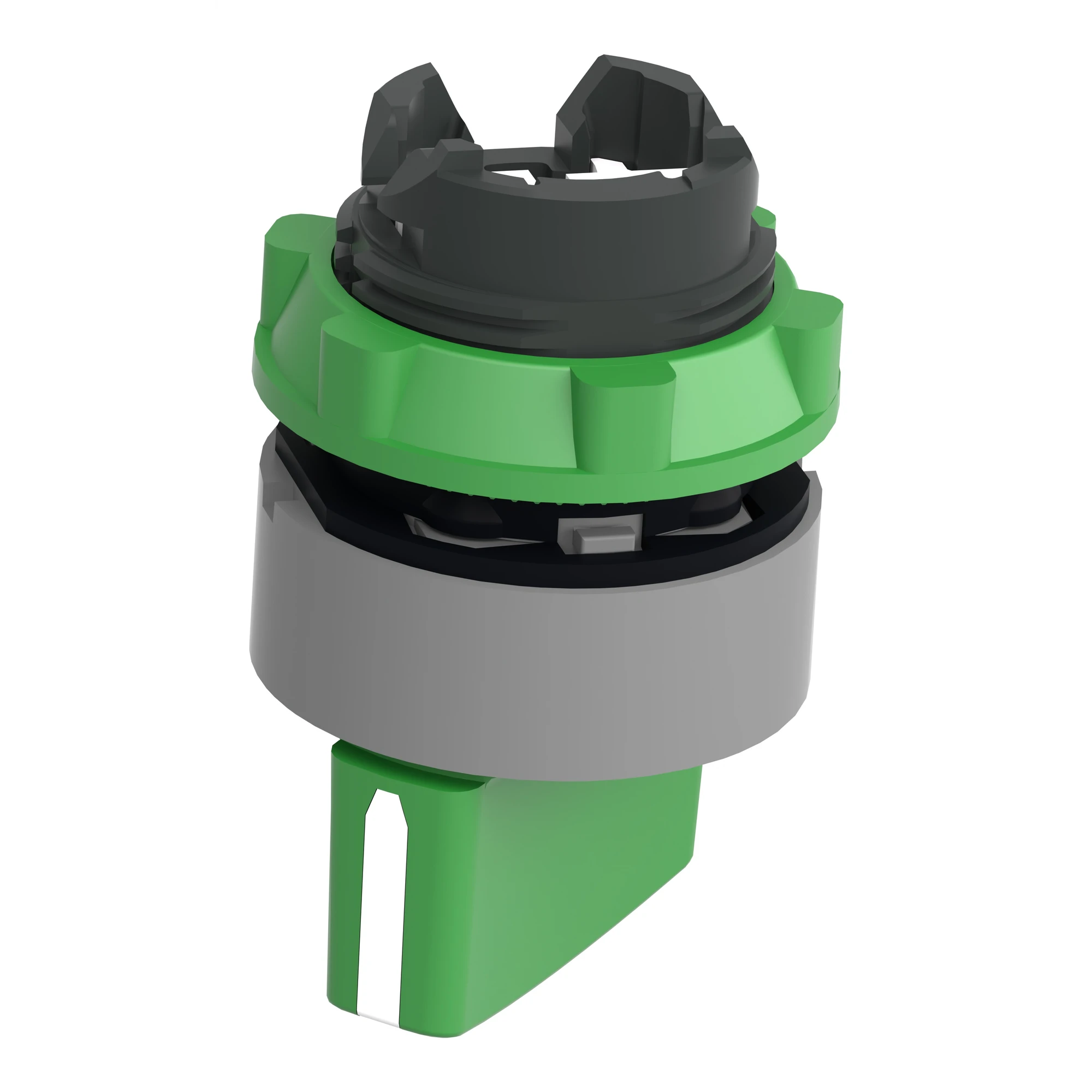 Schneider Electric ZB5AD403C0 Selector switch, front element, Harmony XB5, plastic, 22mm, light grey, green, 2 positions, momentary (img_007)