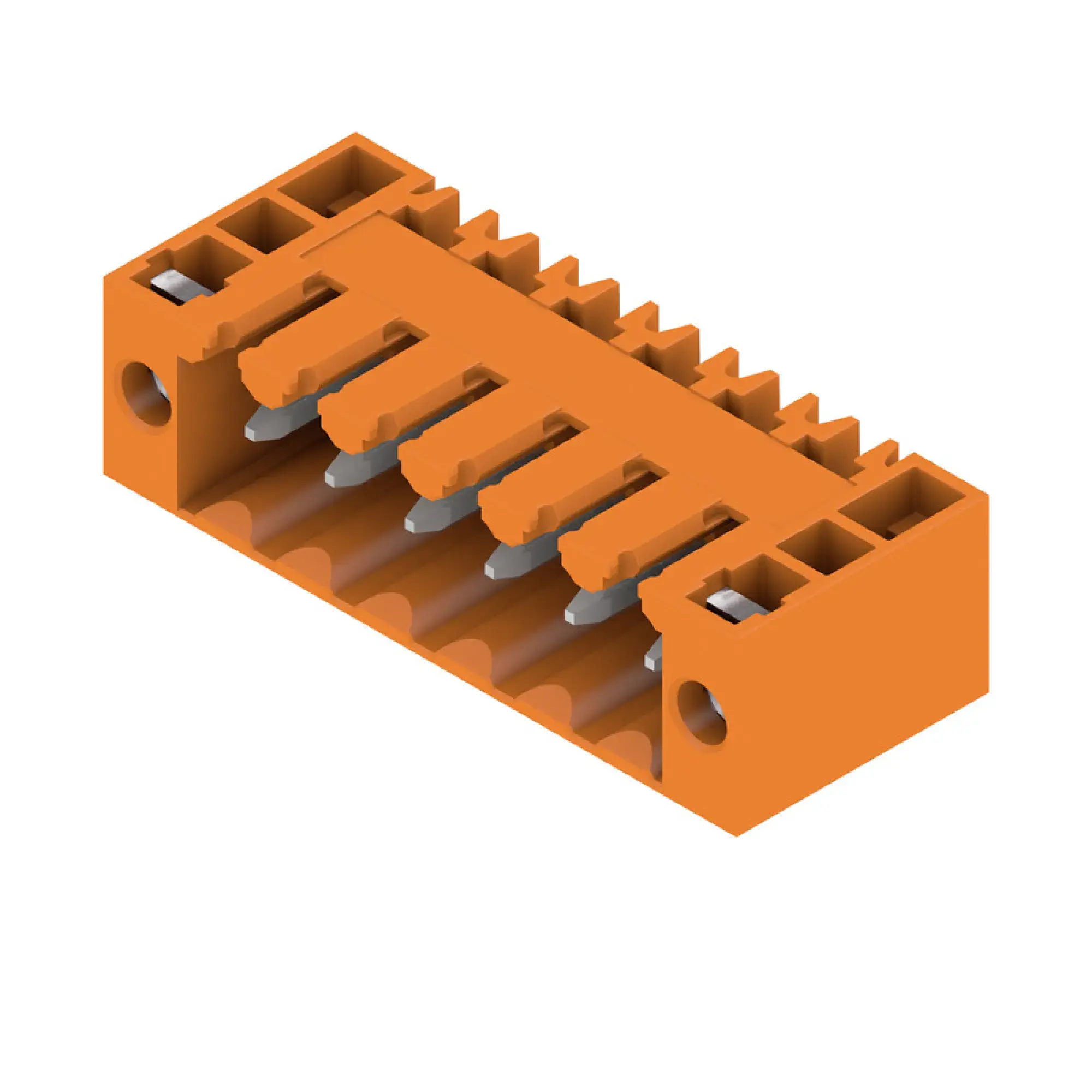 Weidmüller 1618100000 PCB connector (board connection), 160 V, 17 A, Pitch in mm: 3.50, Number of poles: 6, THT solder connection, Box (img_001)