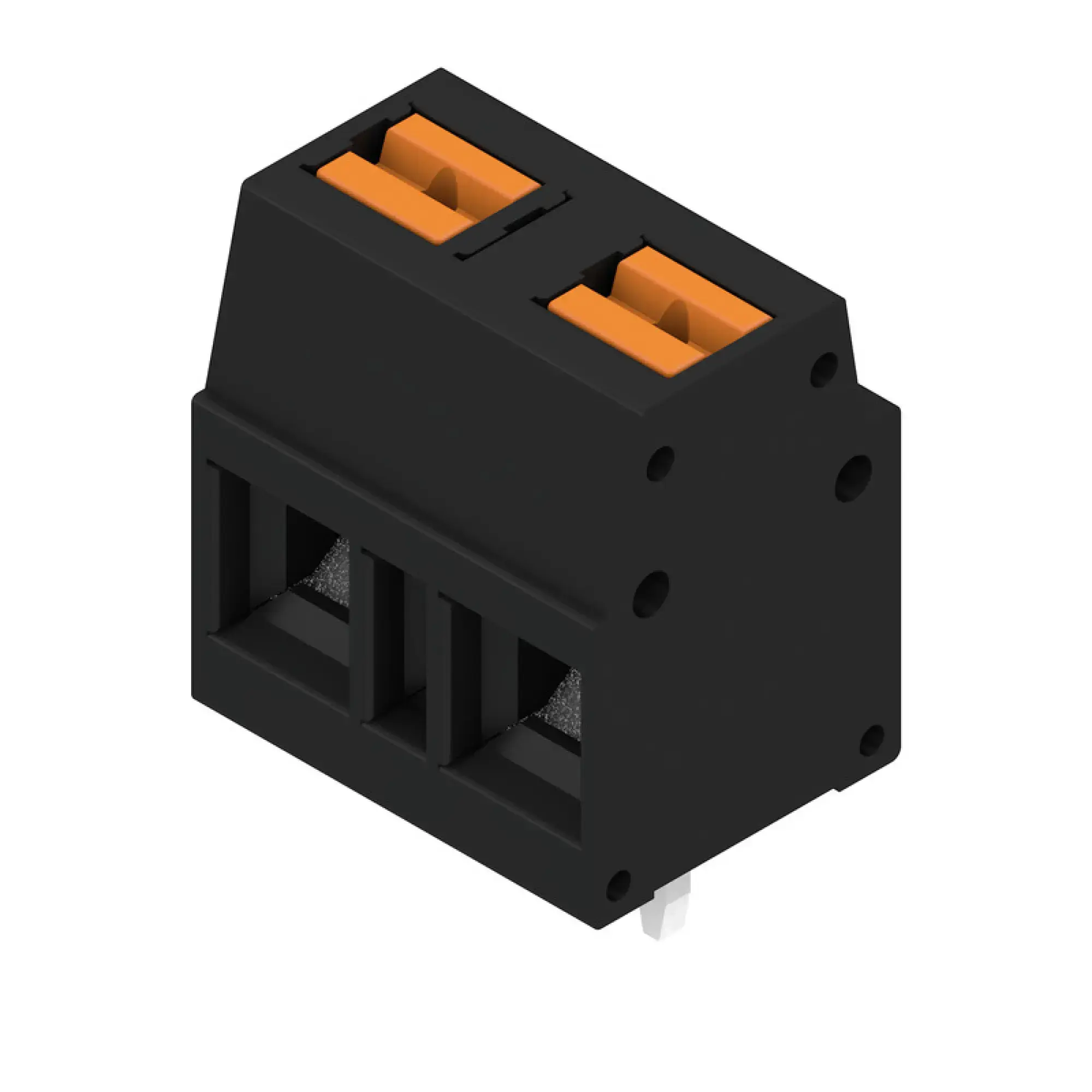 Weidmüller 2787720000 PCB terminal, 350 V, 24 A, Pitch in mm: 7.50, 2.5 mm², Number of poles: 2, PUSH IN with actuator, THT solder connection, 90°, Box (img_001)