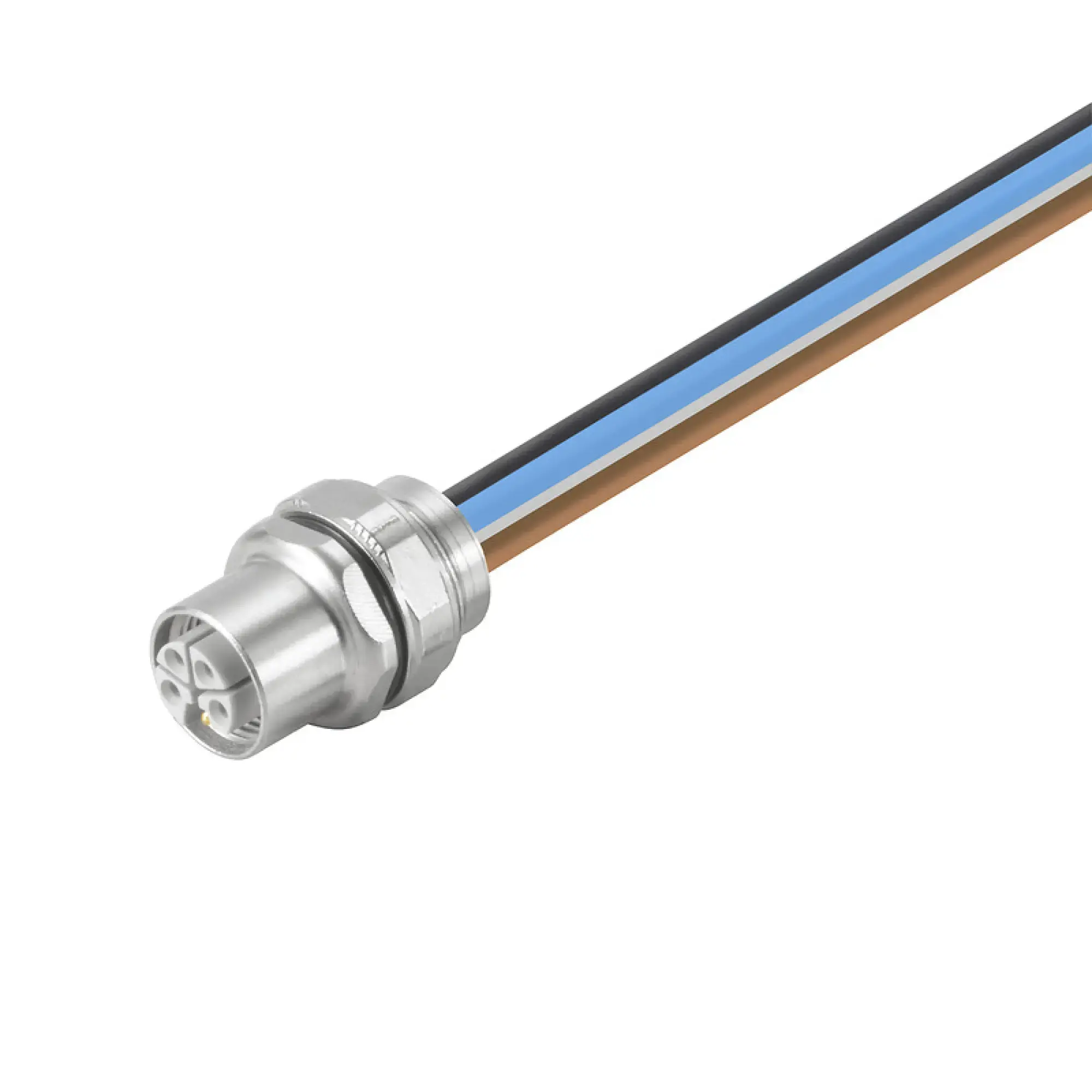 Weidmüller 2530780000 Round plug ,Built-in (with cable), M12, Number of poles: 5, 1.5 mm² (img_001)