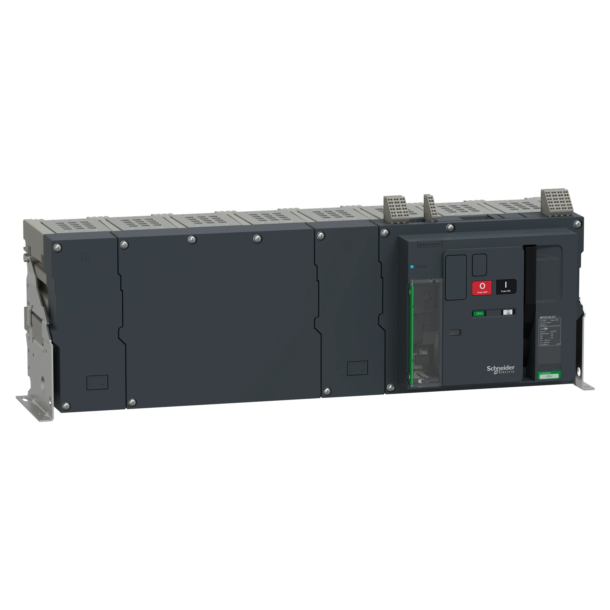 Schneider Electric LV948196 MasterPacT MTZ3 63 6300A H1 100kA/440VAC (Icu) 4P Grundschalter Festeinbau Neutral rechts für MicroLogic Active (img_001) Schneider Electric LV948196 MasterPacT MTZ3 63 6300A H1 100kA/440VAC (Icu) 4P Grundschalter Festeinbau Neutral rechts für MicroLogic Active (img_001)
