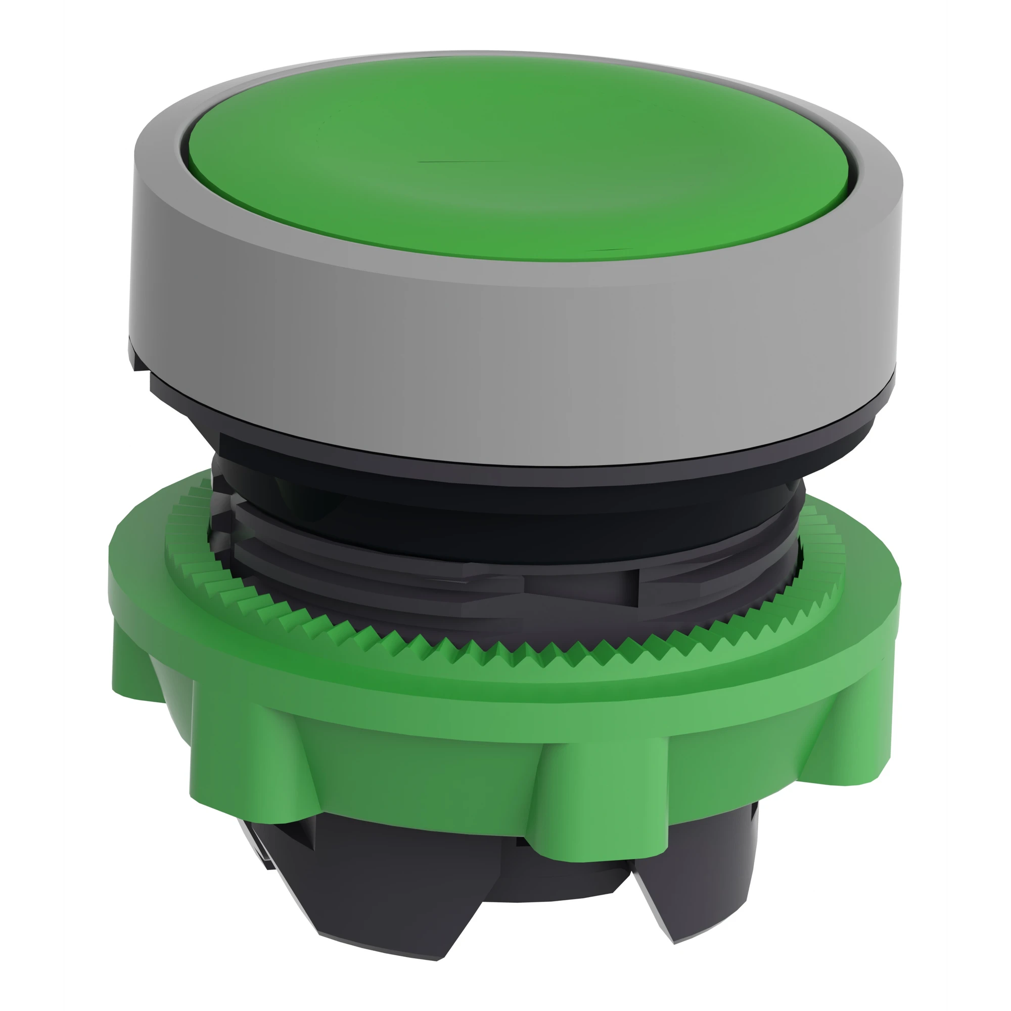 Schneider Electric ZB5AA3C0 Push-button, front element, Harmony XB5, plastic, 22mm, light grey, green, unlabelled, momentary (img_005)