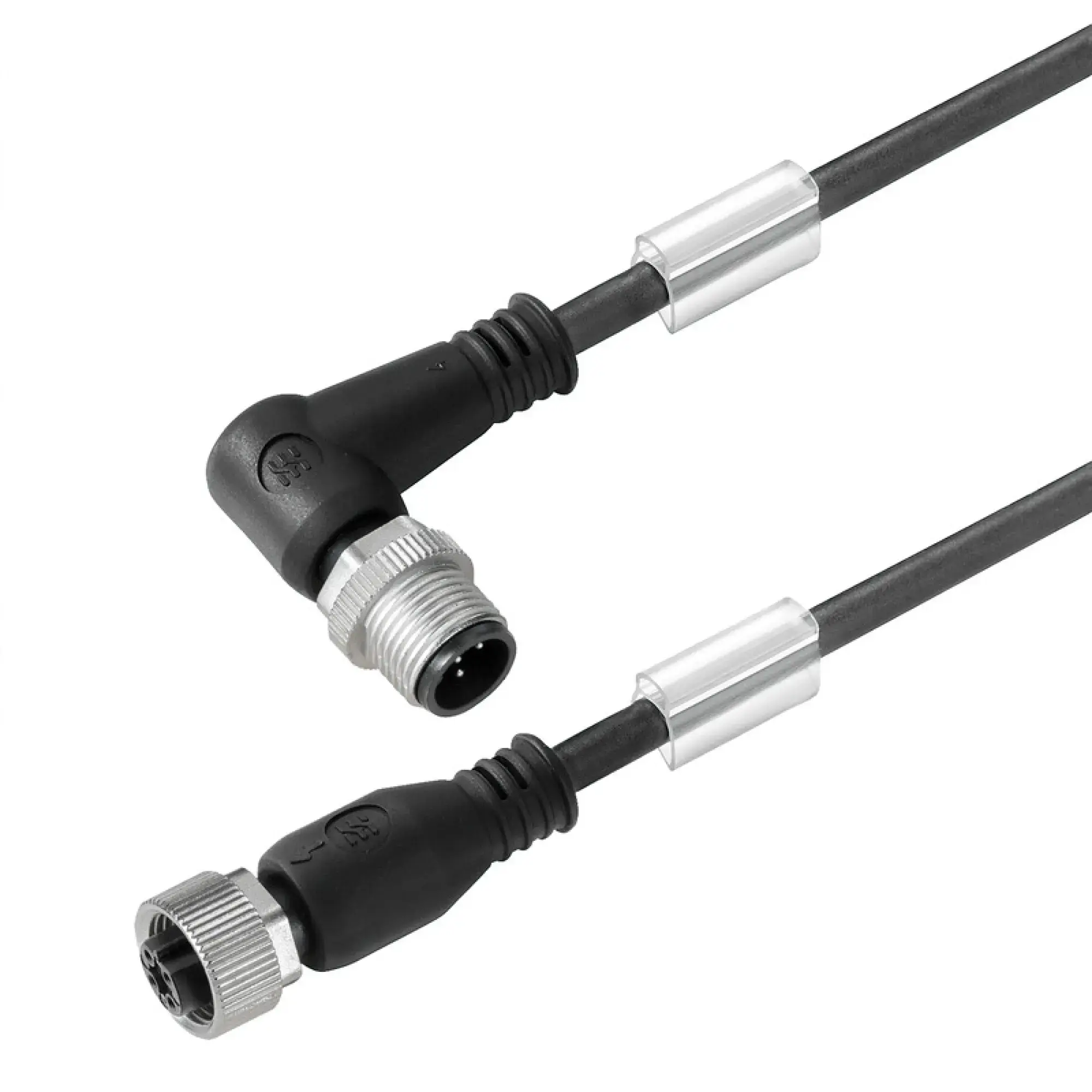 Weidmüller 1057880300 Sensor-actuator Cable (assembled), Connecting line, M12 / M12, Number of poles: 4, pin, angled - bush straight, LED: No, Cable length: 3 m, Shielded: (img_001) Weidmüller 1057880300 Sensor-actuator Cable (assembled), Connecting line, M12 / M12, Number of poles: 4, pin, angled - bush straight, LED: No, Cable length: 3 m, Shielded: (img_001)