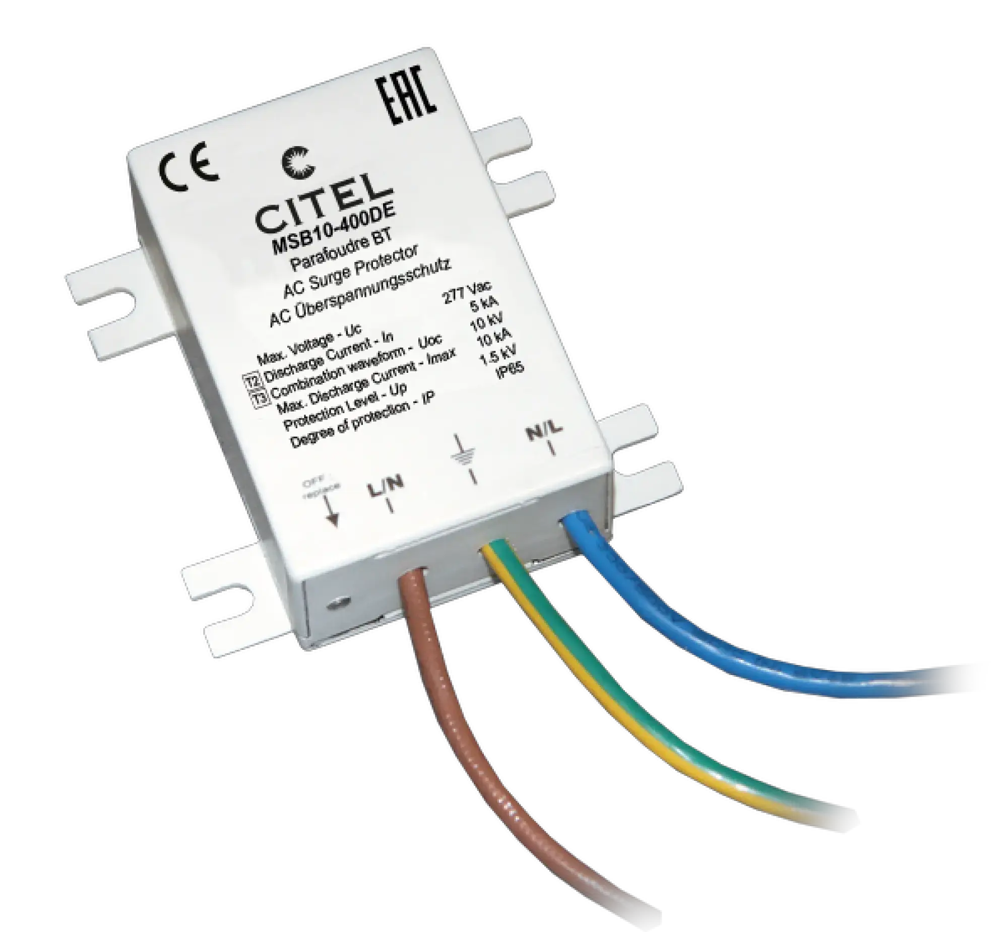 Citel 56120120 Überspannungsschutz Typ 2+3, 2-polig für 230 V TT Netze mit Defektanzeige (img_001)