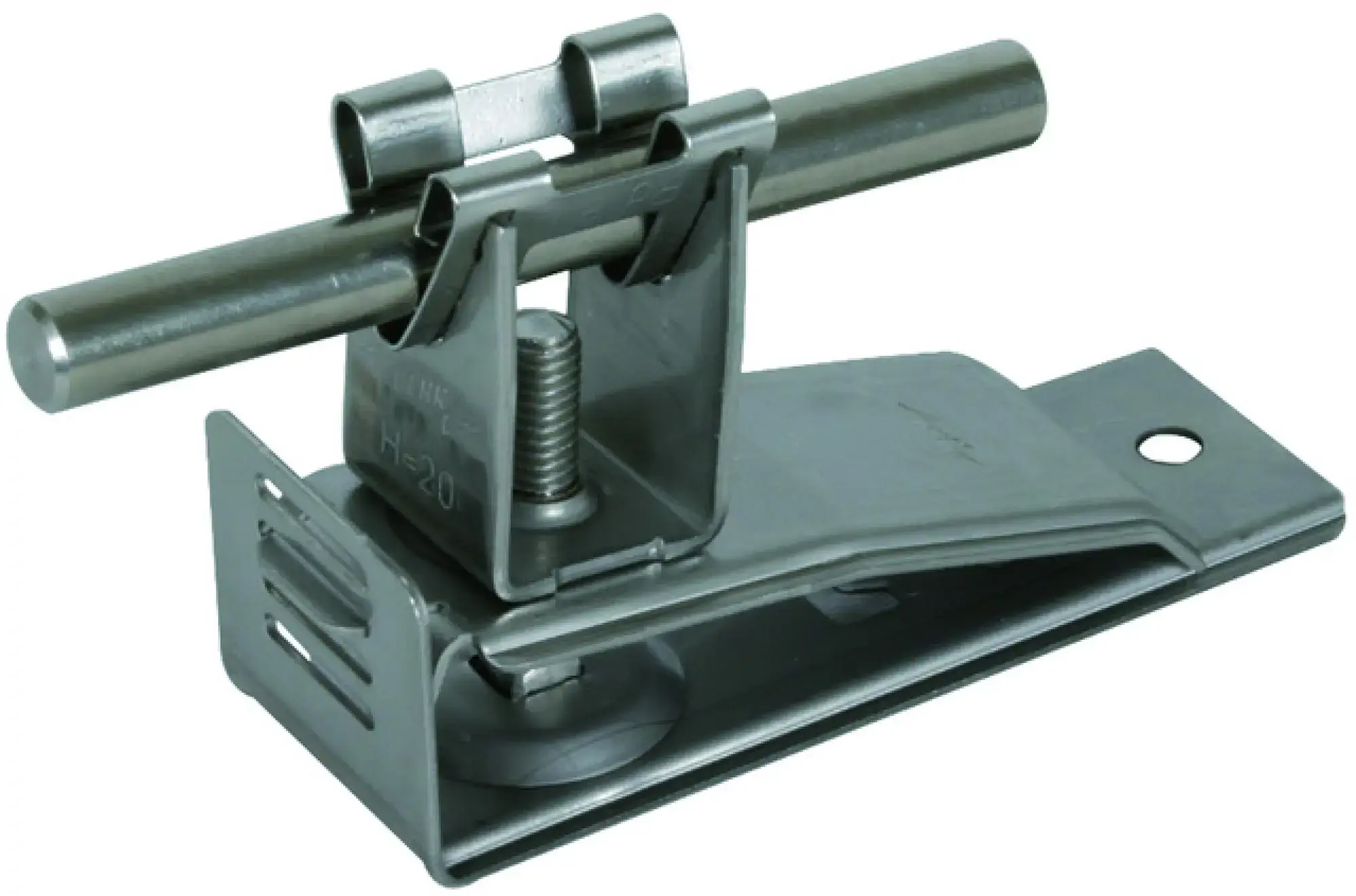 Dehn 206399 Roof cond. holder f. roof/wall plates clamping range 8-18mm f. Rd 8mm StSt (img_001) Dehn 206399 Roof cond. holder f. roof/wall plates clamping range 8-18mm f. Rd 8mm StSt (img_001)