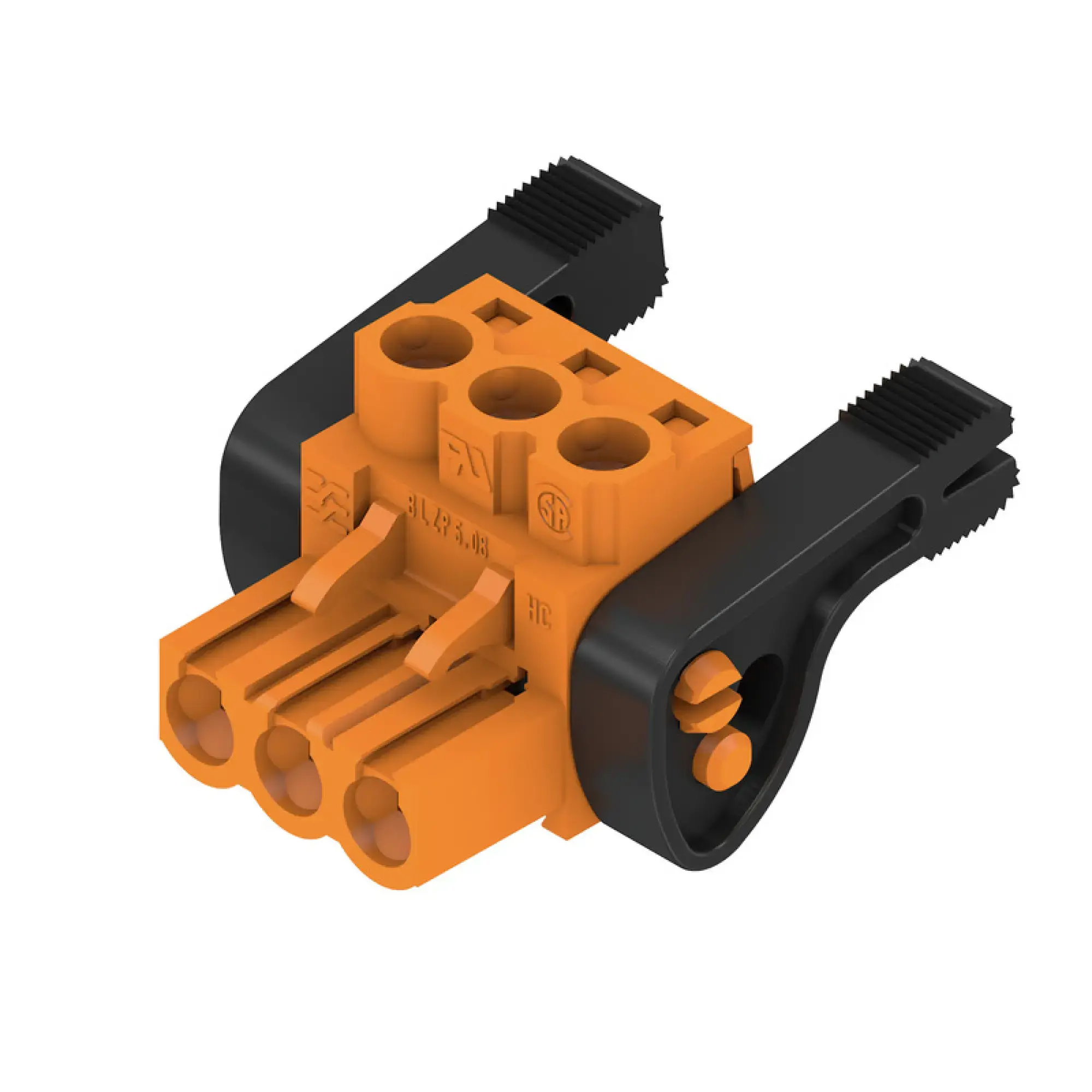 Weidmüller 1945300000 PCB connector (wire connection), 320 V, 23 A, Pitch in mm: 5.08, 4 mm², Number of poles: 3, Clamping yoke connection, Box (img_001)