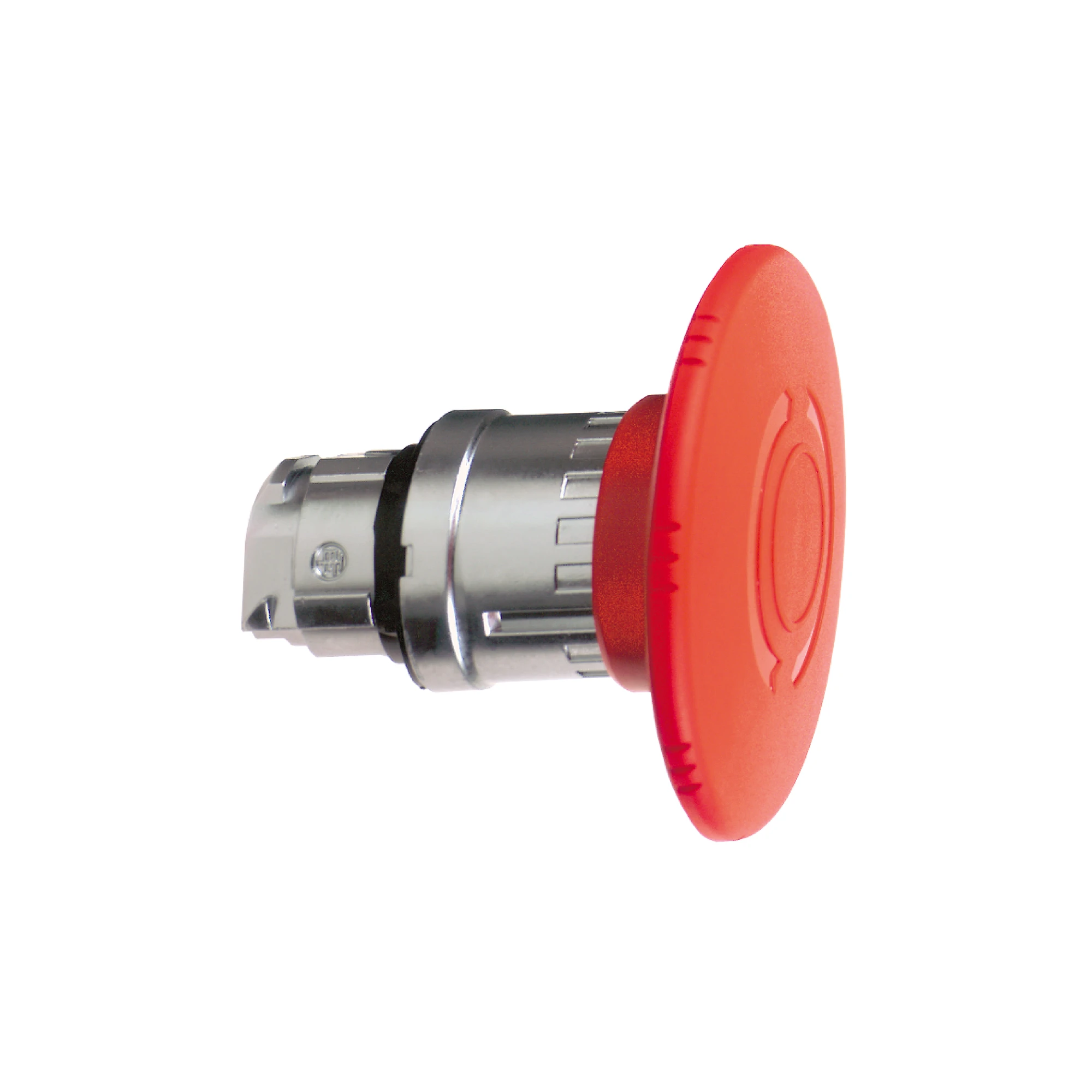 Schneider Electric ZB4BS864 Emergency Stop/Pushbutton Switch, Front Element, Harmony XB4, Metal Black, 22mm, Red, Mushroom 60mm, Twist Release (img_001)
