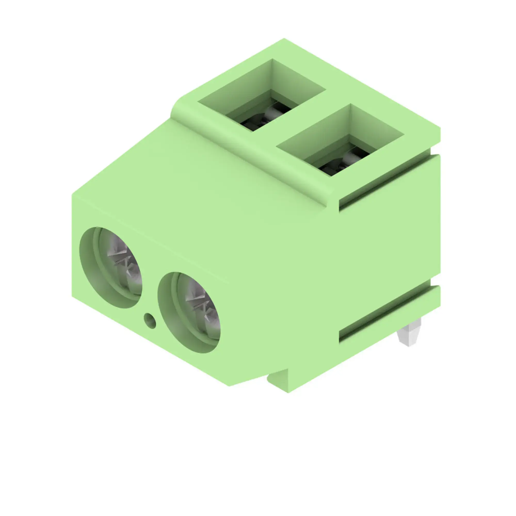 Weidmüller 1716160000 PCB terminal, 320 V, 17.5 A, Pitch in mm: 5.08, 2.5 mm², Number of poles: 2, Clamping yoke connection, THT solder connection, 180°, Box (img_001)