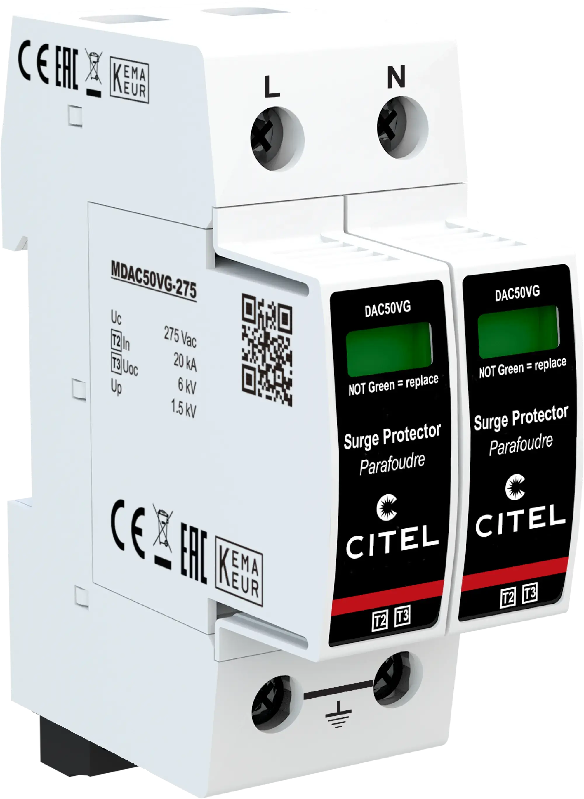 Citel 821130222 Kombi-Ableiter 2-polig Typ 2+3 für 230/400 V TN Netze (img_001) Citel 821130222 Kombi-Ableiter 2-polig Typ 2+3 für 230/400 V TN Netze (img_001)