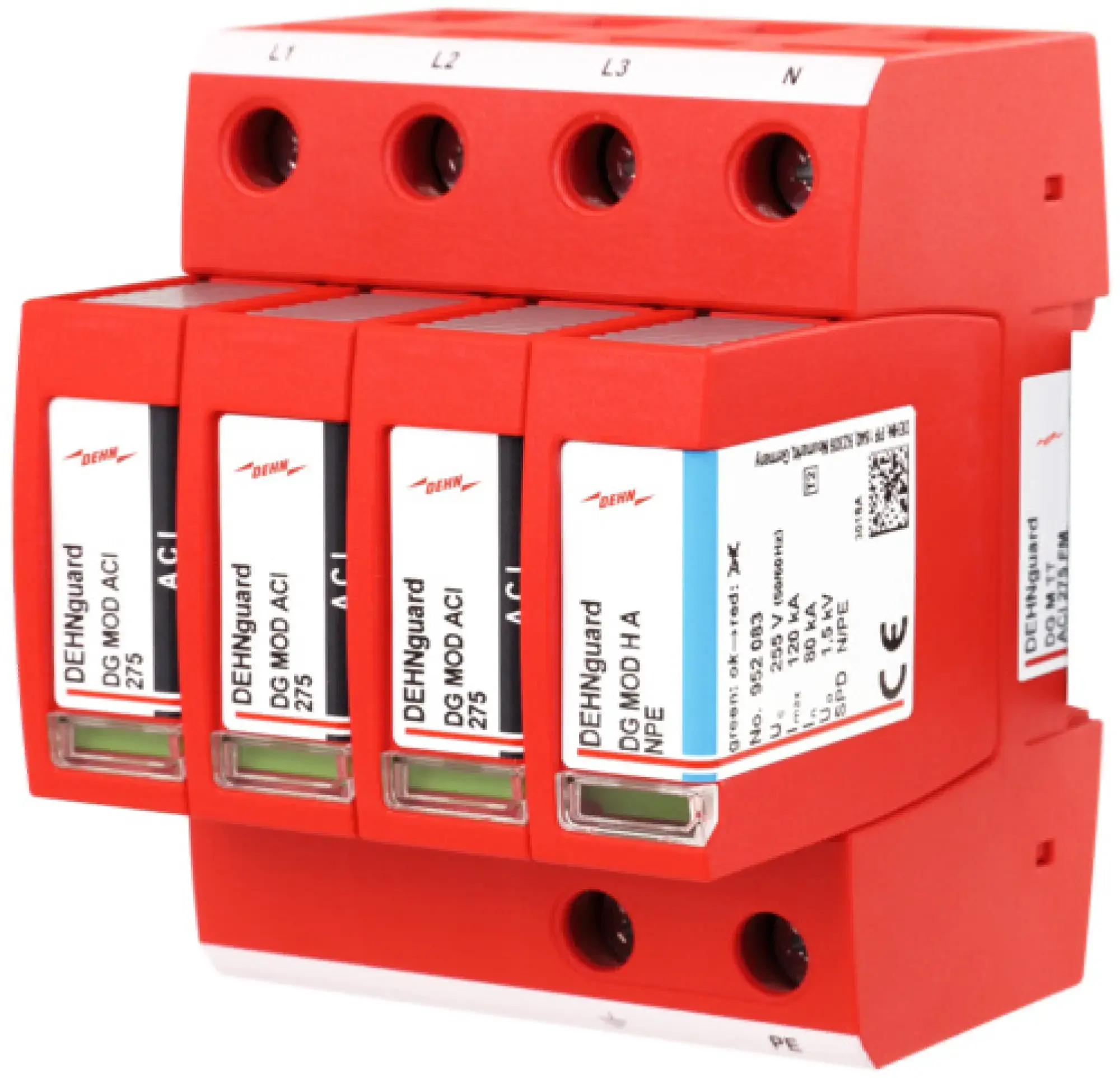 Dehn 952341 DEHNguard M surge arrester type 2 4-pole Uc 275V w. ACI technology (img_001)