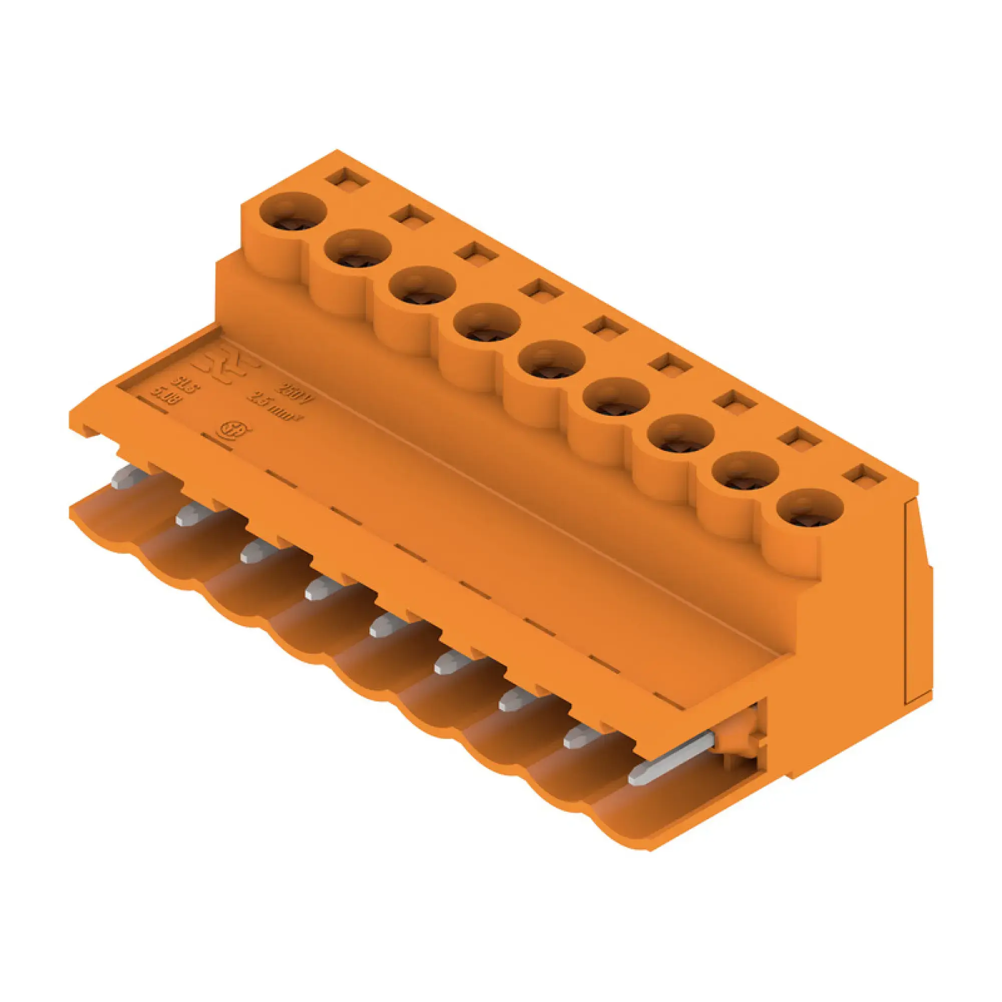 Weidmüller 1627160000 PCB connector (wire connection), 320 V, 21.5 A, Pitch in mm: 5.08, 3.31 mm², Number of poles: 9, Clamping yoke connection, Box (img_001)