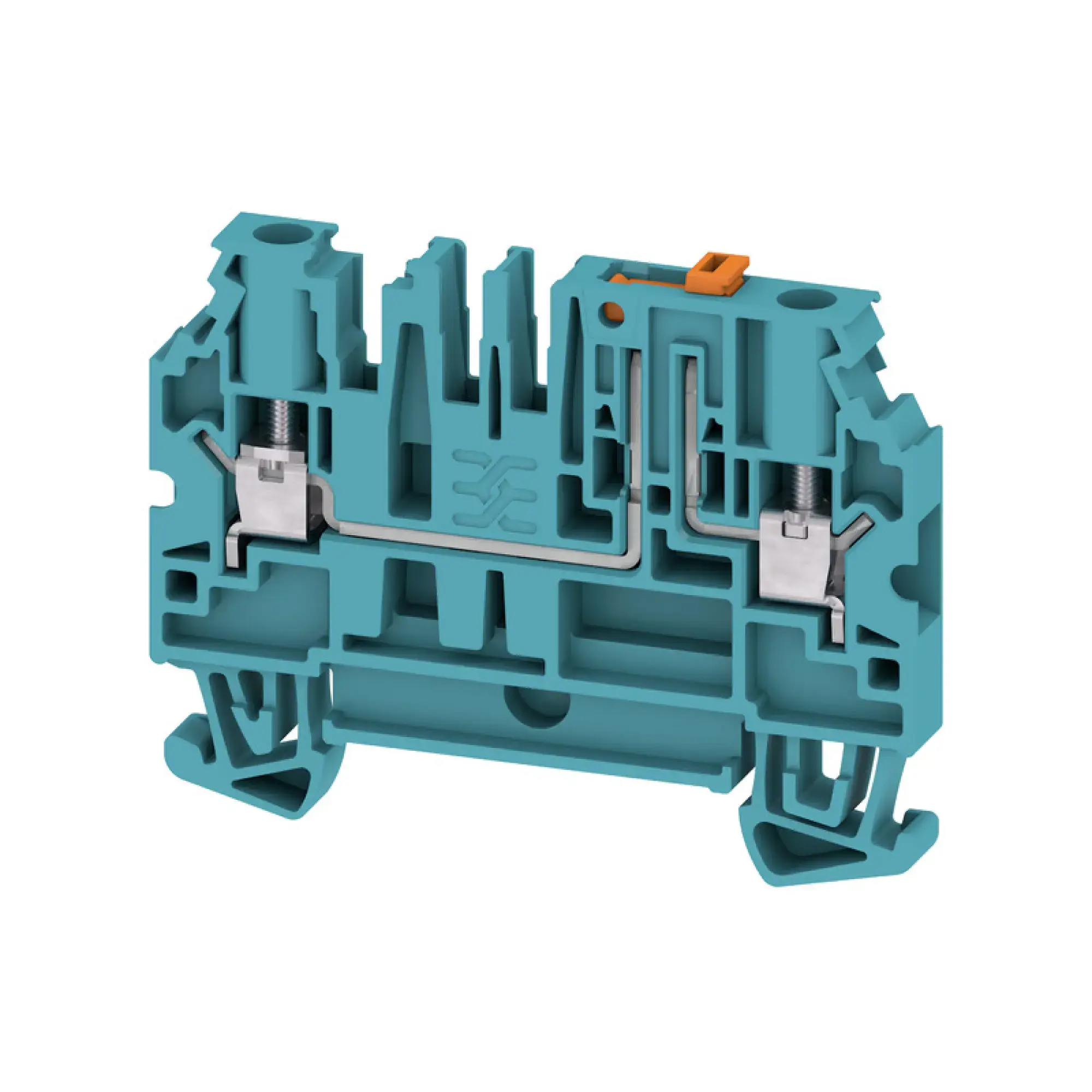 Weidmüller 2892750000 Test-disconnect terminal, Screw connection, blue, 4 mm², 28 A, 500 V, Number of connections: 2, Number of levels: 1 (img_001)
