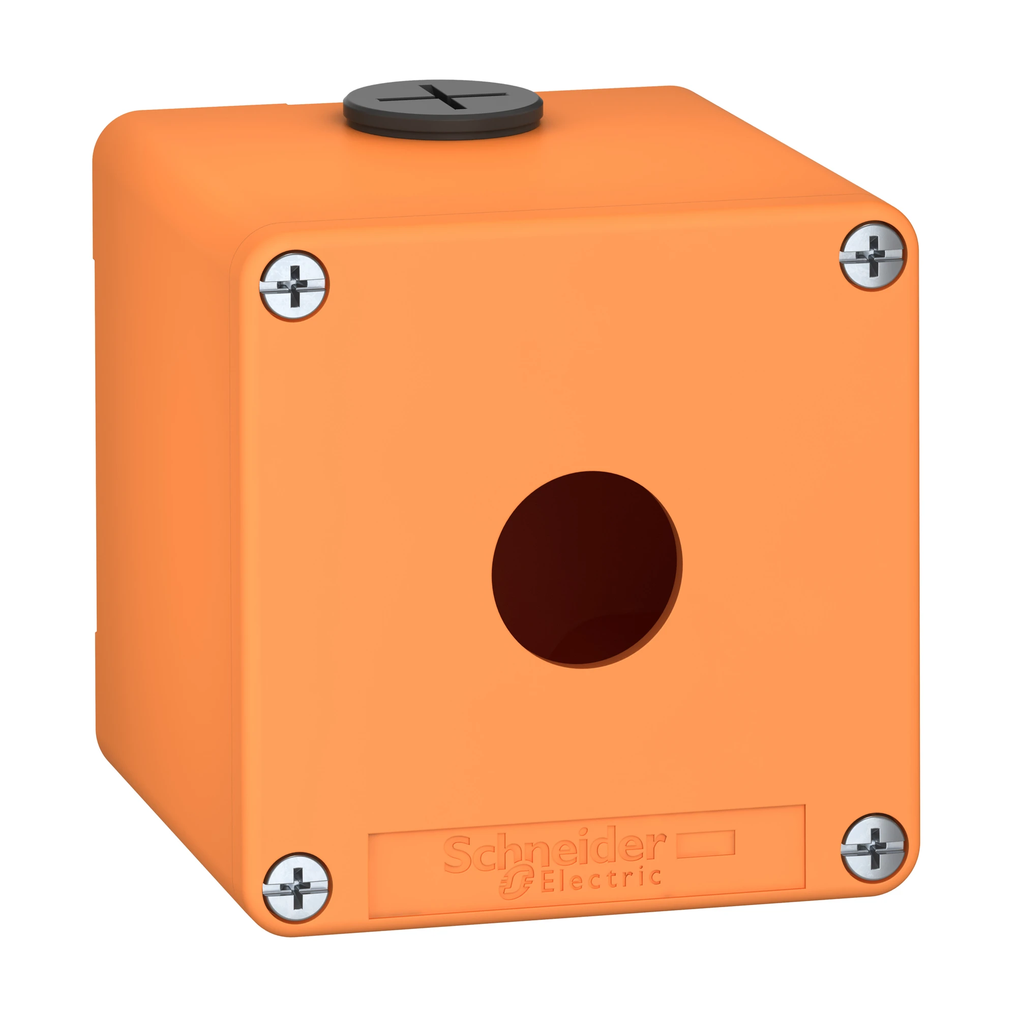 Schneider Electric XAPO1501 Empty enclosure XAP, metal, orange, for 1x22mm, 80x80x77, M20 (img_001) Schneider Electric XAPO1501 Empty enclosure XAP, metal, orange, for 1x22mm, 80x80x77, M20 (img_001)