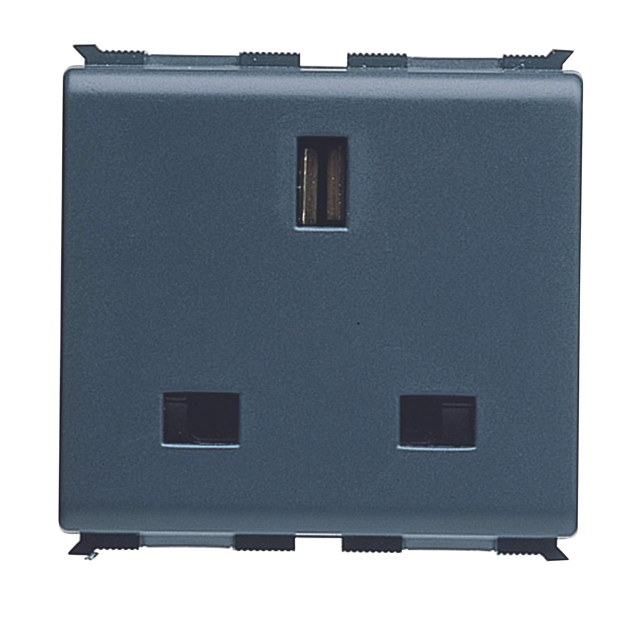 GEWISS GW30219 BRITISH STANDARD SOCKET-OUTLET 250V ac - 2P+E 13A - 2 MODULES - PLAYBUS (img_001)