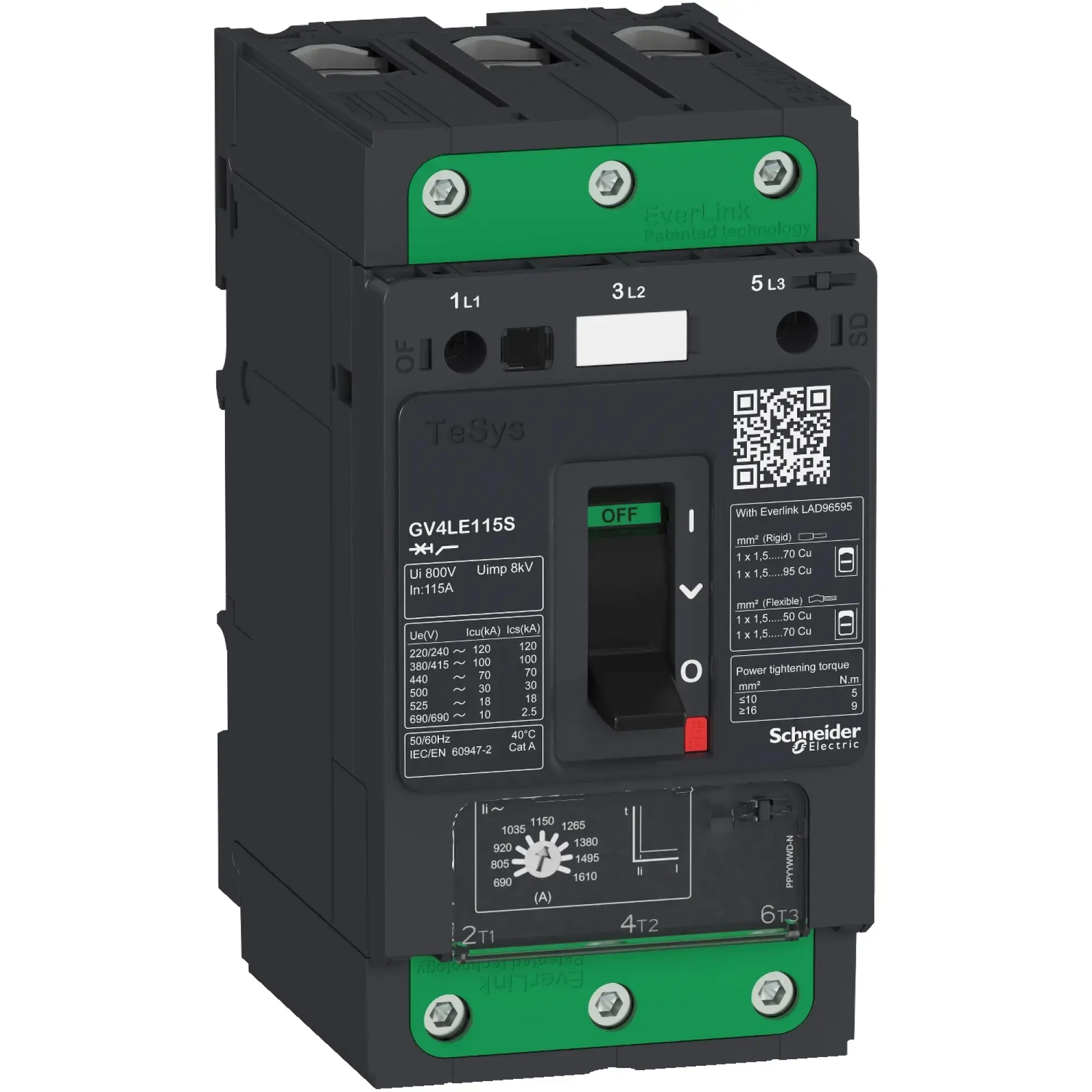Schneider Electric GV4LE25N Motor protection circuit breaker mag. - TeSys GV4 - 25A 3P 50kA - EvLink - Toggle (img_002) Schneider Electric GV4LE25N Motor protection circuit breaker mag. - TeSys GV4 - 25A 3P 50kA - EvLink - Toggle (img_002)