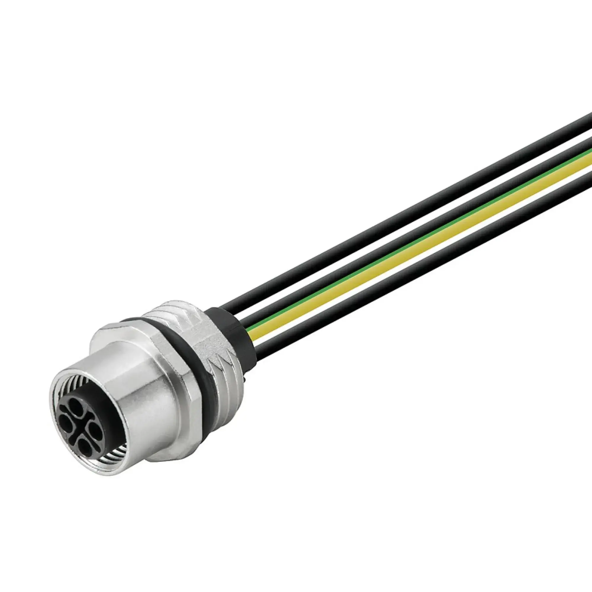 Weidmüller 1993620000 Round plug ,Built-in (with cable), M12, Number of poles: 4, 0.3 m (img_001)