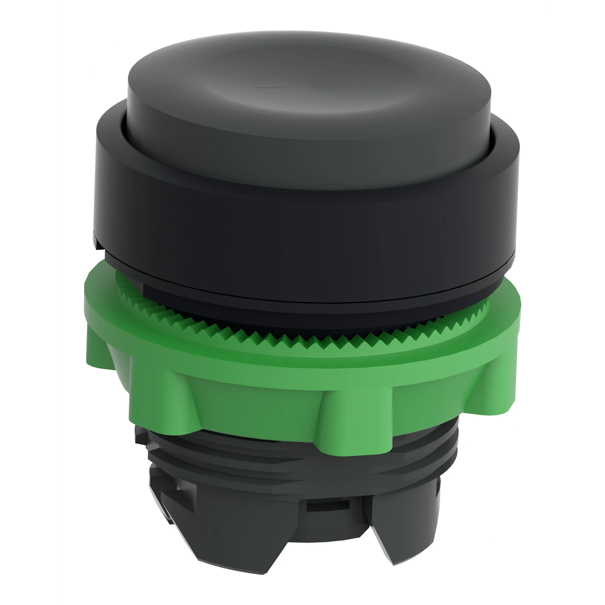 Schneider Electric ZB5AL2 Pushbutton, Front Element, Harmony XB5, Plastic, 22mm, Black, Projecting, Unlabeled, Momentary (img_002)
