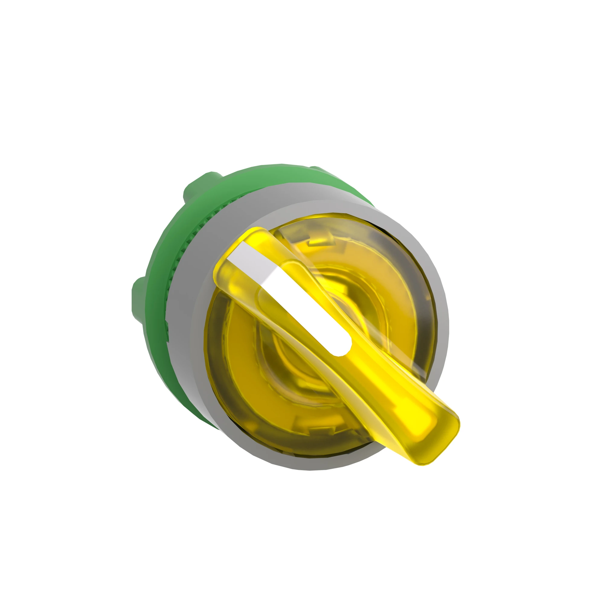 Schneider Electric ZB5AK1283C0 Illuminated Selector Switch, Front Element, Harmony XB5, Plastic, 22mm Yellow, for Universal LED, 2 Positions, Latching (img_002)