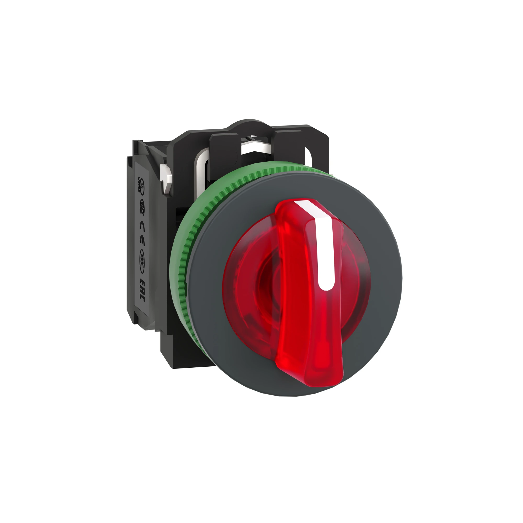 Schneider Electric XB5FK134B5 Illuminated Selector Switch, Harmony XB5F, Plastic, Red, 30mm, Universal LED, 3 Positions, 1NO + 1NC, 24V AC/DC (img_001) Schneider Electric XB5FK134B5 Illuminated Selector Switch, Harmony XB5F, Plastic, Red, 30mm, Universal LED, 3 Positions, 1NO + 1NC, 24V AC/DC (img_001)
