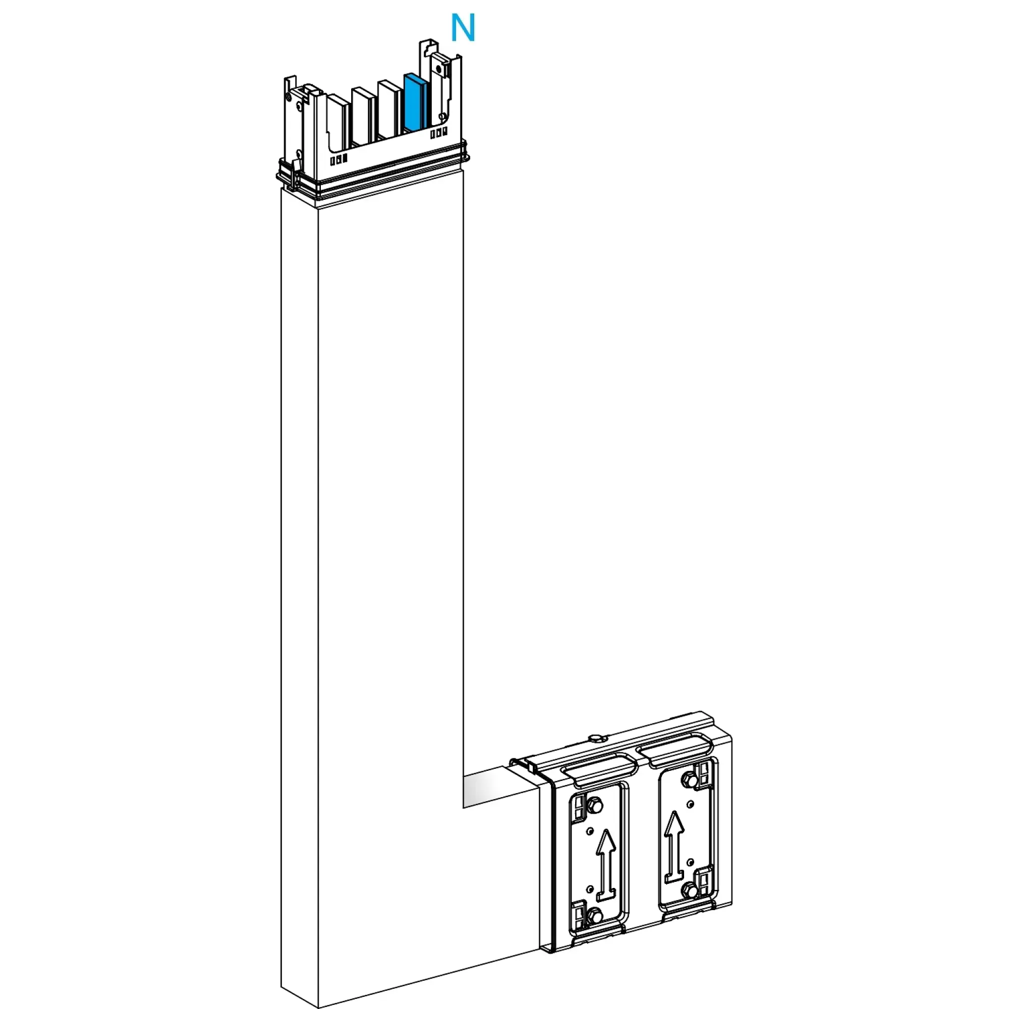 Schneider Electric KSA400DLE41A KSA Angle Element, 400A, flat PE inside, selectable length (img_002)