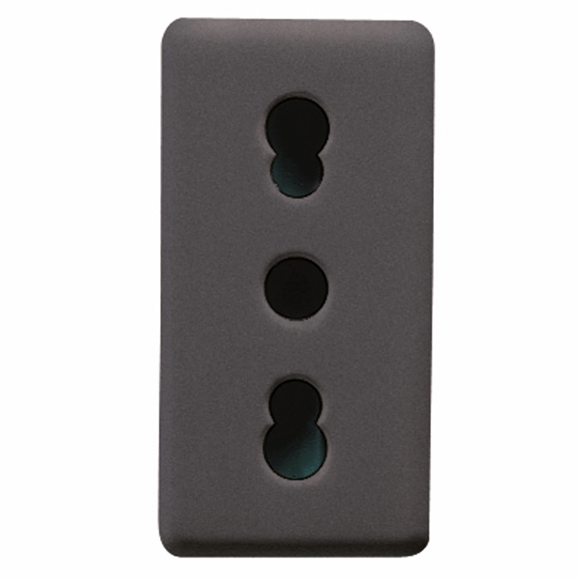 GEWISS GW21203 ITALIAN STANDARD SOCKET-OUTLET 250V ac - 2P+E 16A DUAL AMPERAGE - P11-P17 - 1 MODULE - SYSTEM BLACK (img_001)