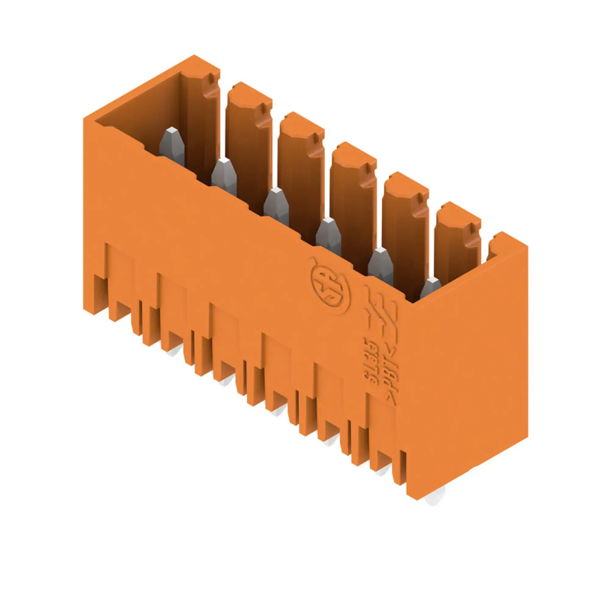 Weidmüller 1604510000 PCB connector (board connection), 160 V, 17 A, Pitch in mm: 3.50, Number of poles: 6, THT solder connection, Box (img_001)