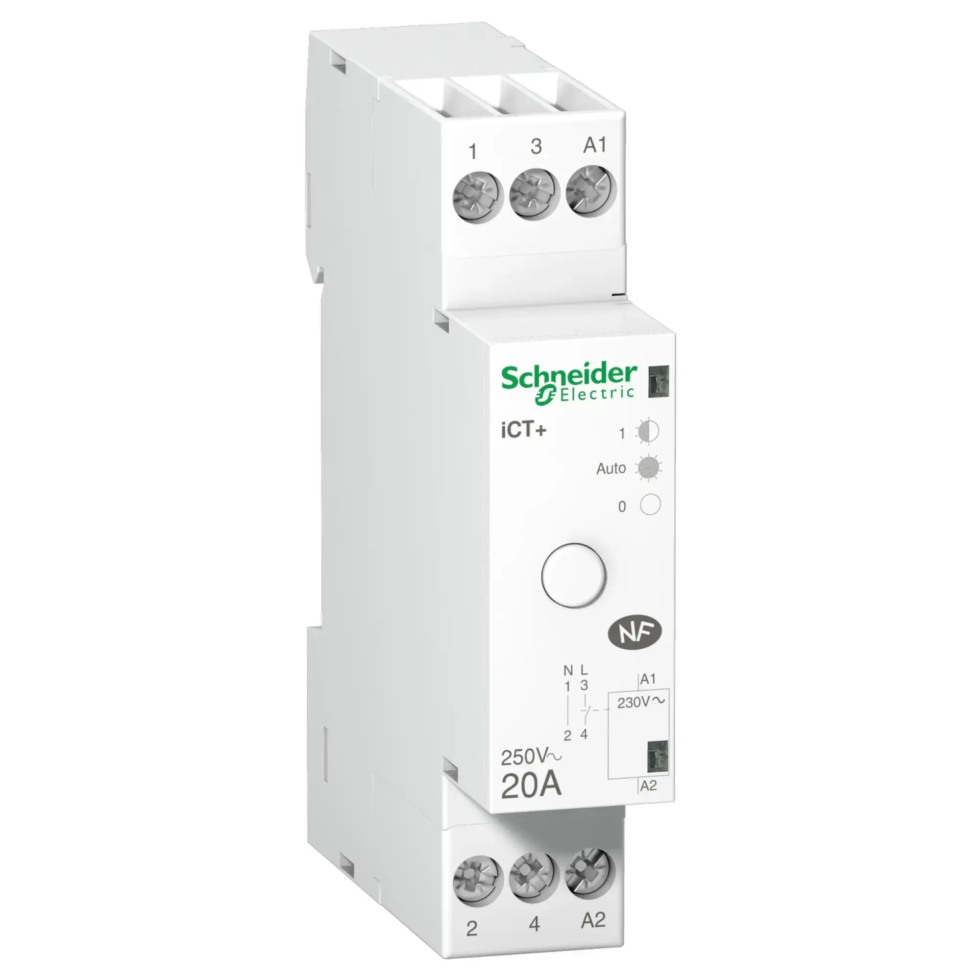 Schneider Electric A9C15031 Pre-selection high-performance contactor iCT+, 1P+N, 1S, 20A, 230V AC (img_002) Schneider Electric A9C15031 Pre-selection high-performance contactor iCT+, 1P+N, 1S, 20A, 230V AC (img_002)