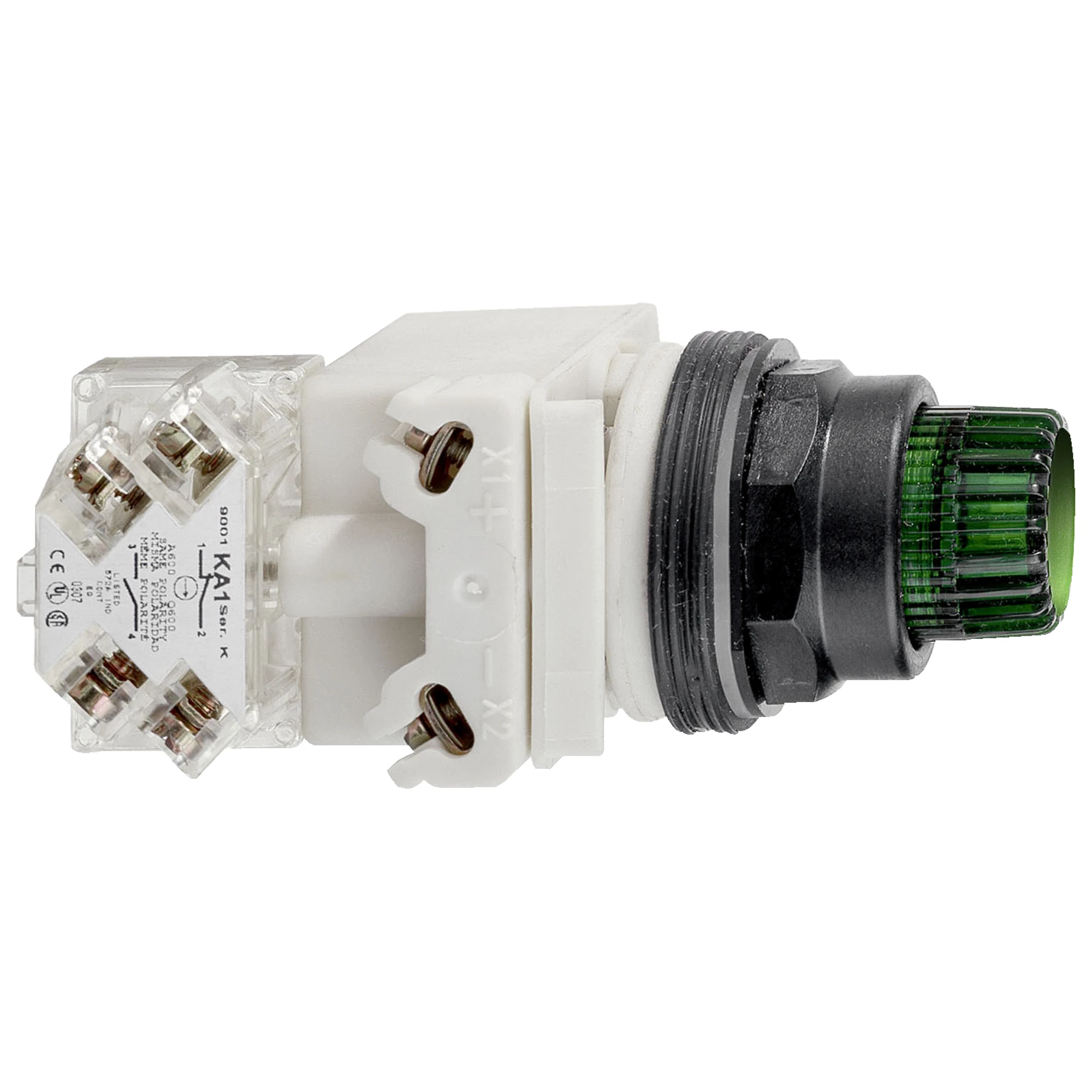 Schneider Electric 9001SK2L35LGG Illuminated Push-button, green, Ø 30, protruding, spring return, 24 V, 1W (img_001) Schneider Electric 9001SK2L35LGG Illuminated Push-button, green, Ø 30, protruding, spring return, 24 V, 1W (img_001)