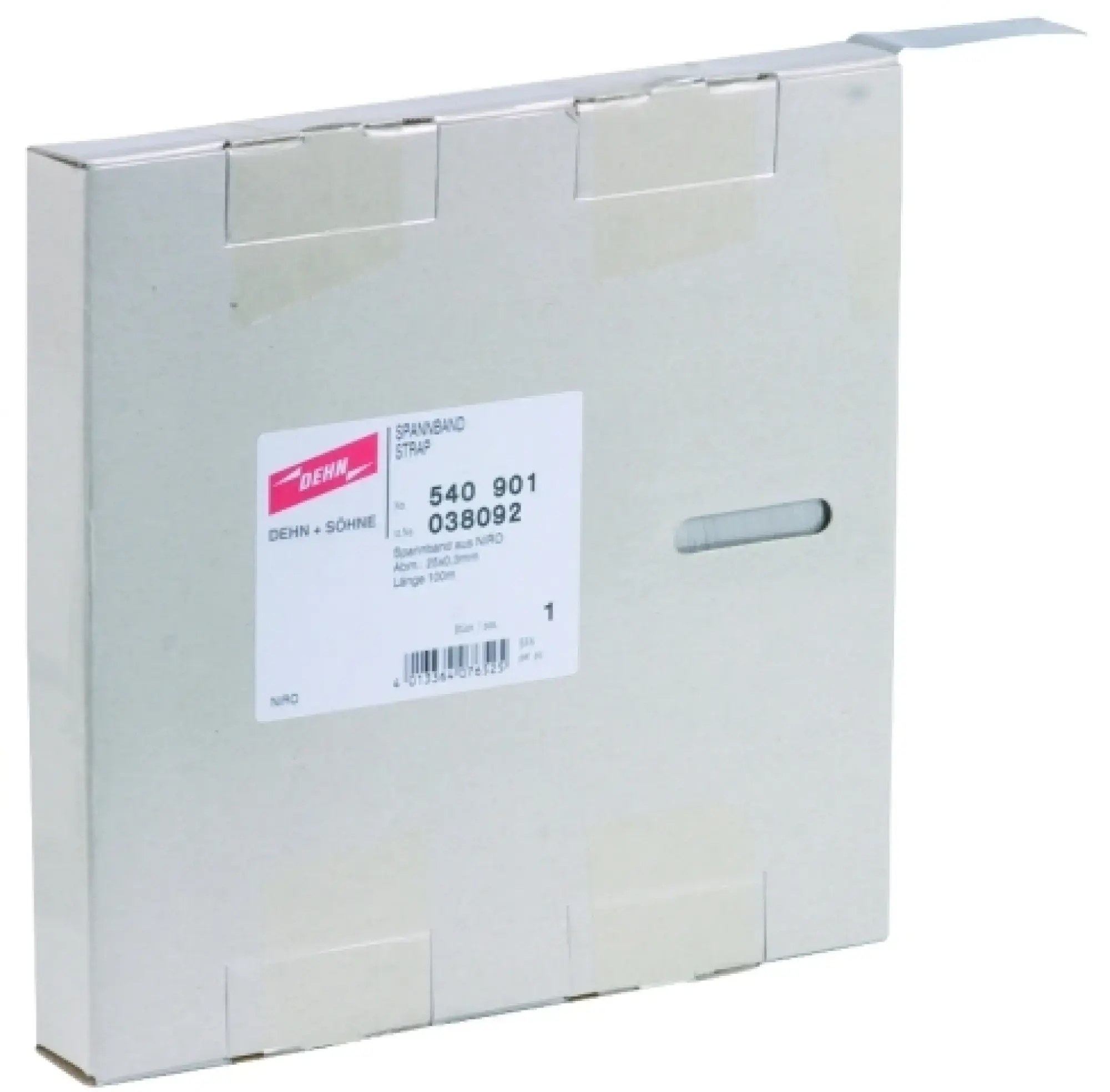 Dehn 540901 Tensioning strap, StSt, 25x0.3mm L 100m (img_001) Dehn 540901 Tensioning strap, StSt, 25x0.3mm L 100m (img_001)