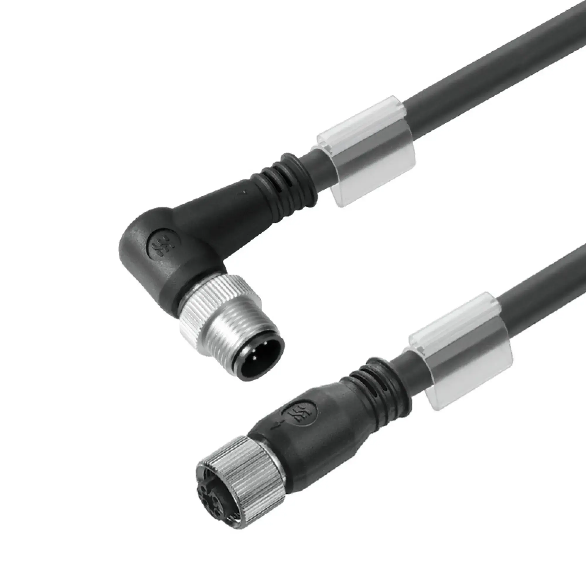 Weidmüller 1059681000 Sensor-actuator Cable (assembled), Connecting line, M12 / M12, Number of poles: 3, pin, angled - bush straight, LED: No, Cable length: 10 m, Shielded: (img_001)