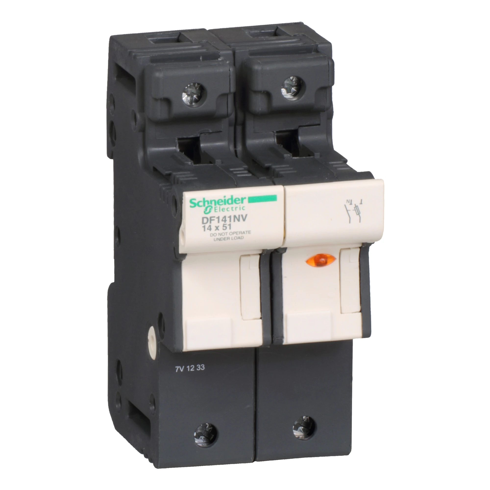 Schneider Electric DF141NV Safety holder TeSys 1p N 50A, fuse size 14x51mm, with ind. for fuse failure (img_001)